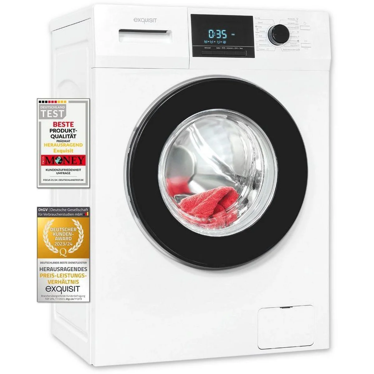 exquisit WA9214-340A Waschmaschine, 9 kg, 1400 U/min, AquaStop, Trommelreinigung 2