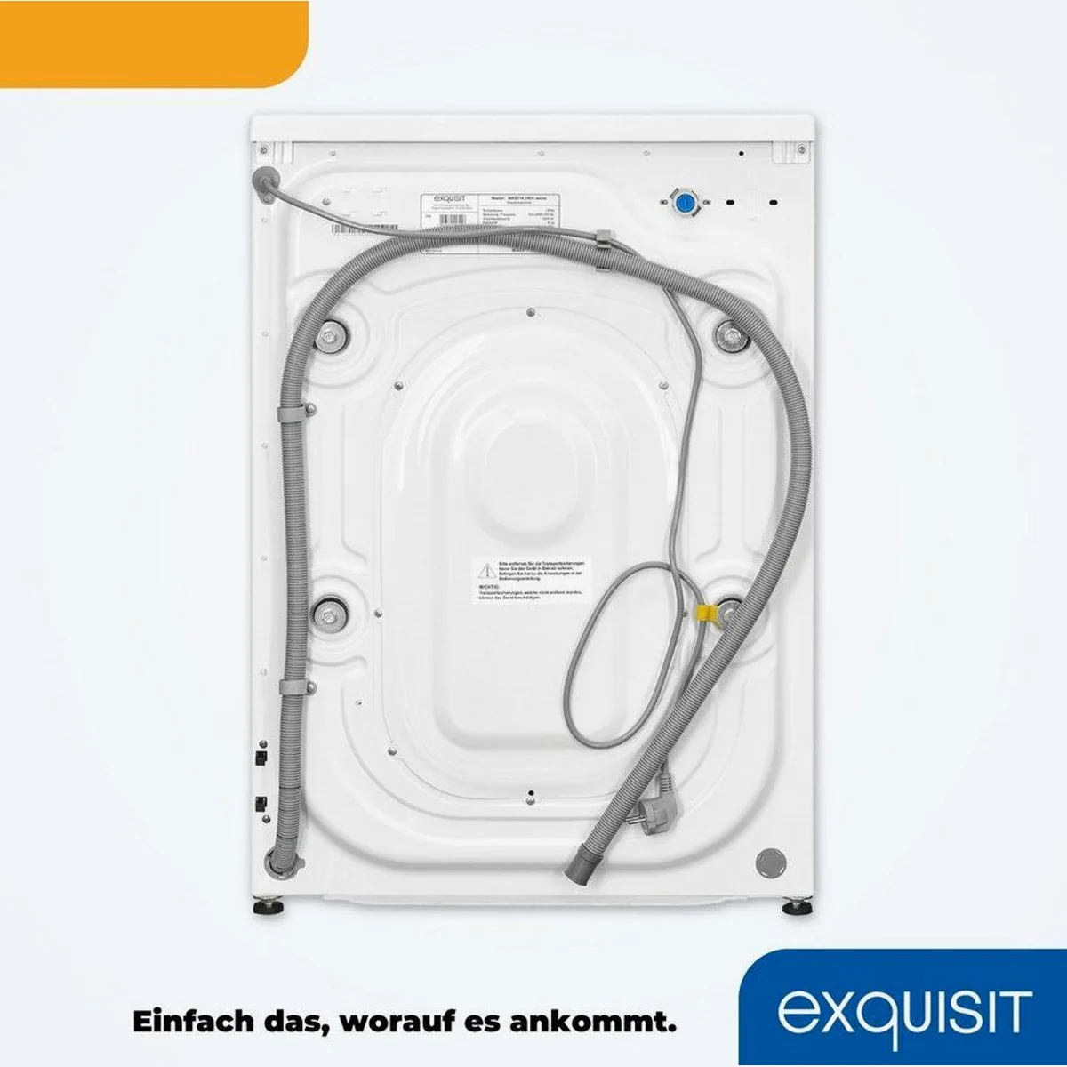 exquisit WA9214-340A Waschmaschine, 9 kg, 1400 U/min, AquaStop, Trommelreinigung 5