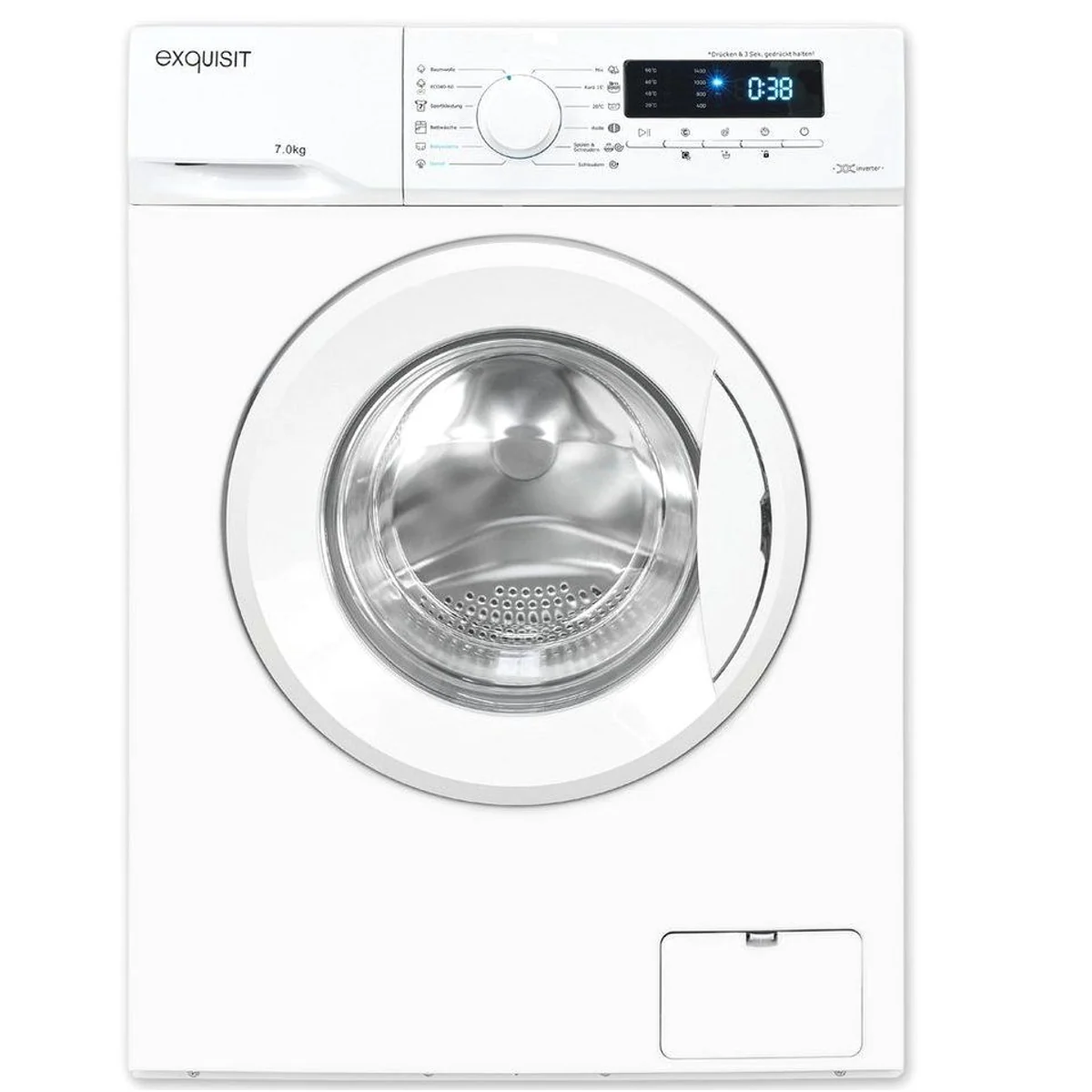 exquisit Waschmaschine WA57014-020A, 7 kg, 1400 U/min, vollelektronisch