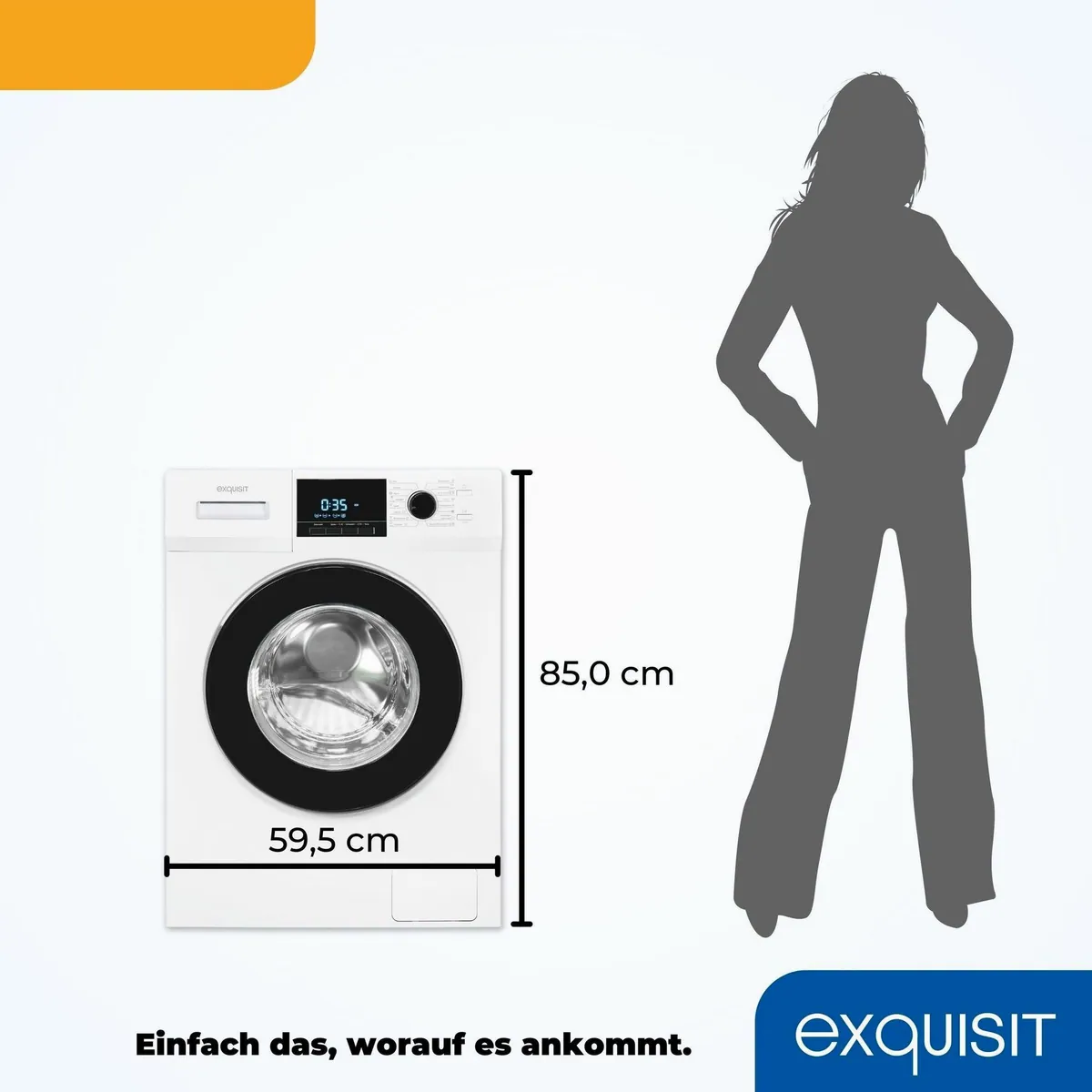 exquisit WA59214-340A Waschmaschine, 9 kg, 1400 U/min, Knitterschutz, Startzeitvorwahl 4