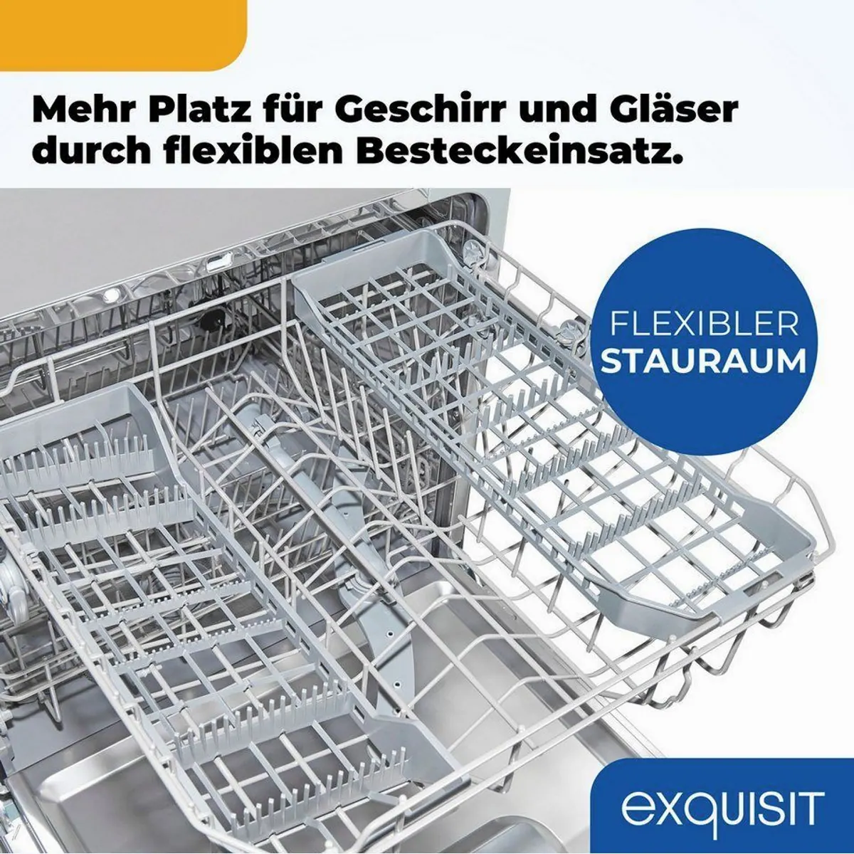 exquisit GSP5508-030D Tischgeschirrspüler, kompakt, 8 Maßgedecke, Auto-Door-Open 5