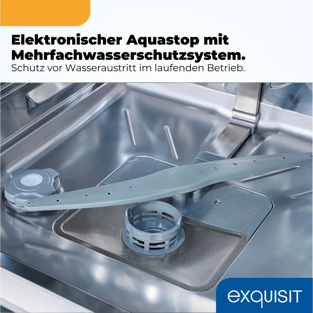exquisit GSP9616-450B Standgeschirrspüler, 16 Maßgedecke, flüsterleise 44 dB, Energieeffizienzklasse B 4