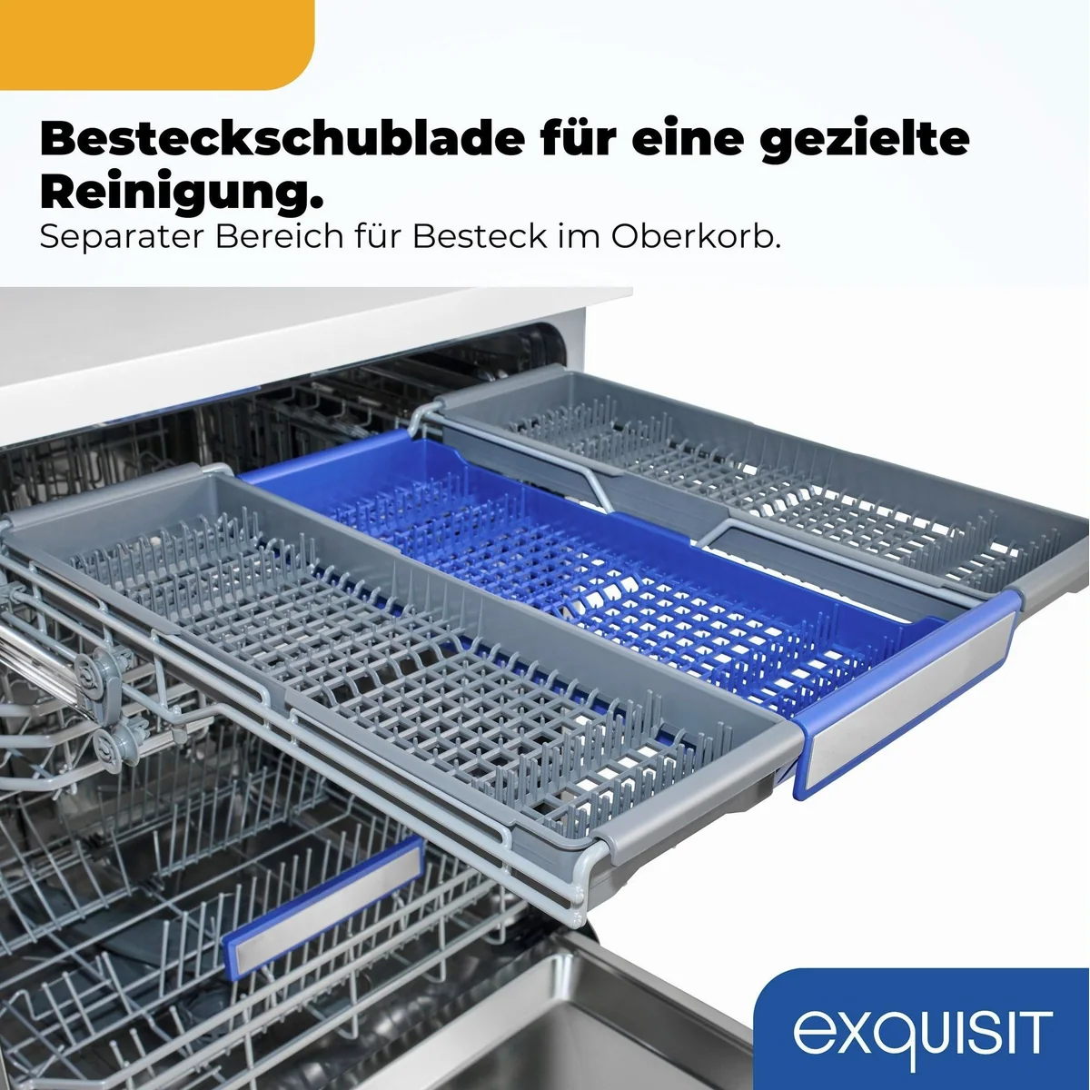 exquisit GSP9616-450B Standgeschirrspüler, 16 Maßgedecke, flüsterleise 44 dB, Energieeffizienzklasse B 5