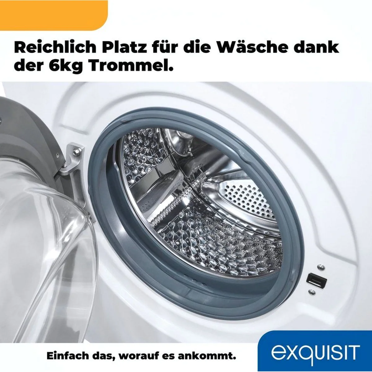 exquisit WA6110-021A Waschmaschine, 6 kg Fassungsvermögen, 16 Programme 4