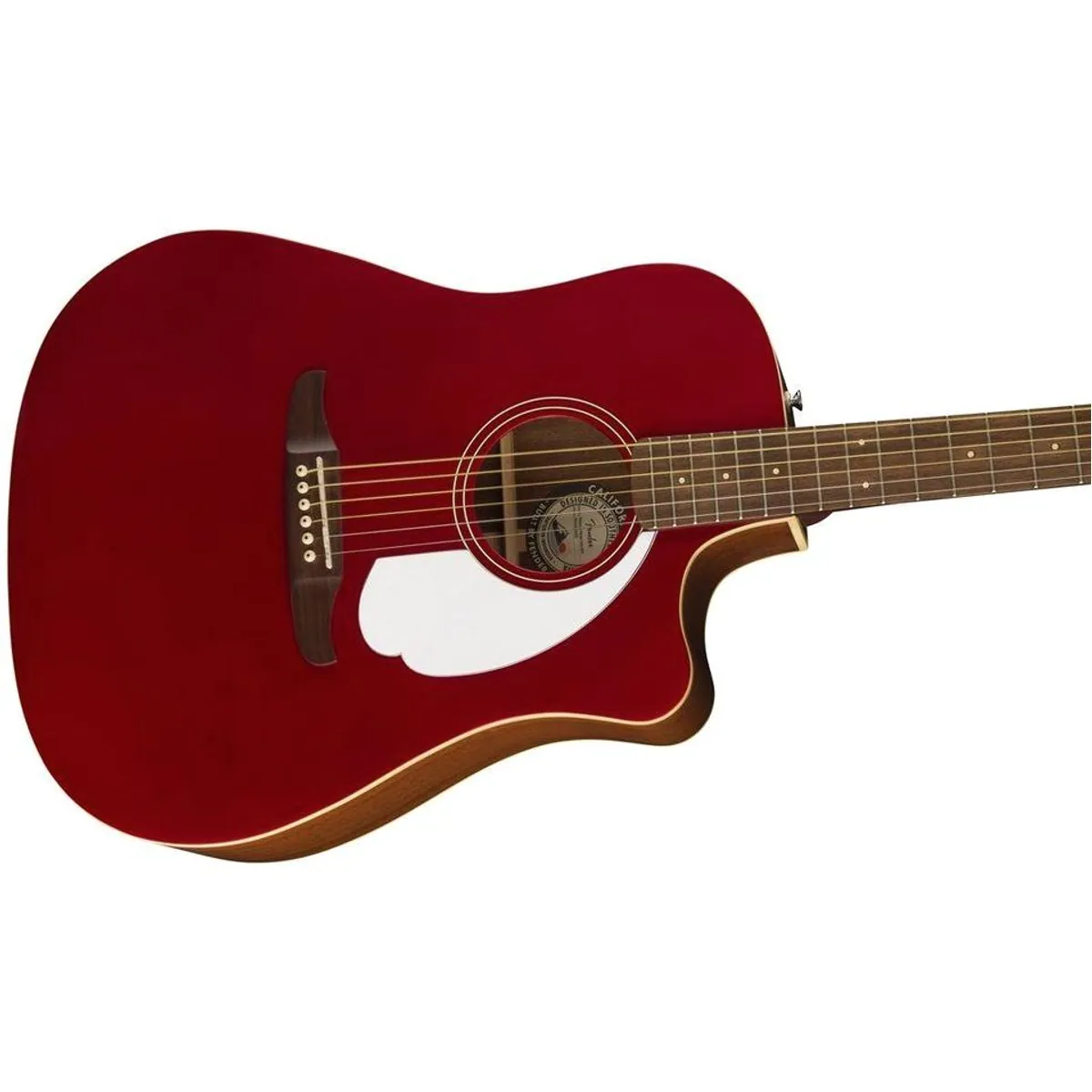 Fender Redondo Player WN, Dreadnought-Bauform, Candy Apple Red — erstklassige Bespielbarkeit 4