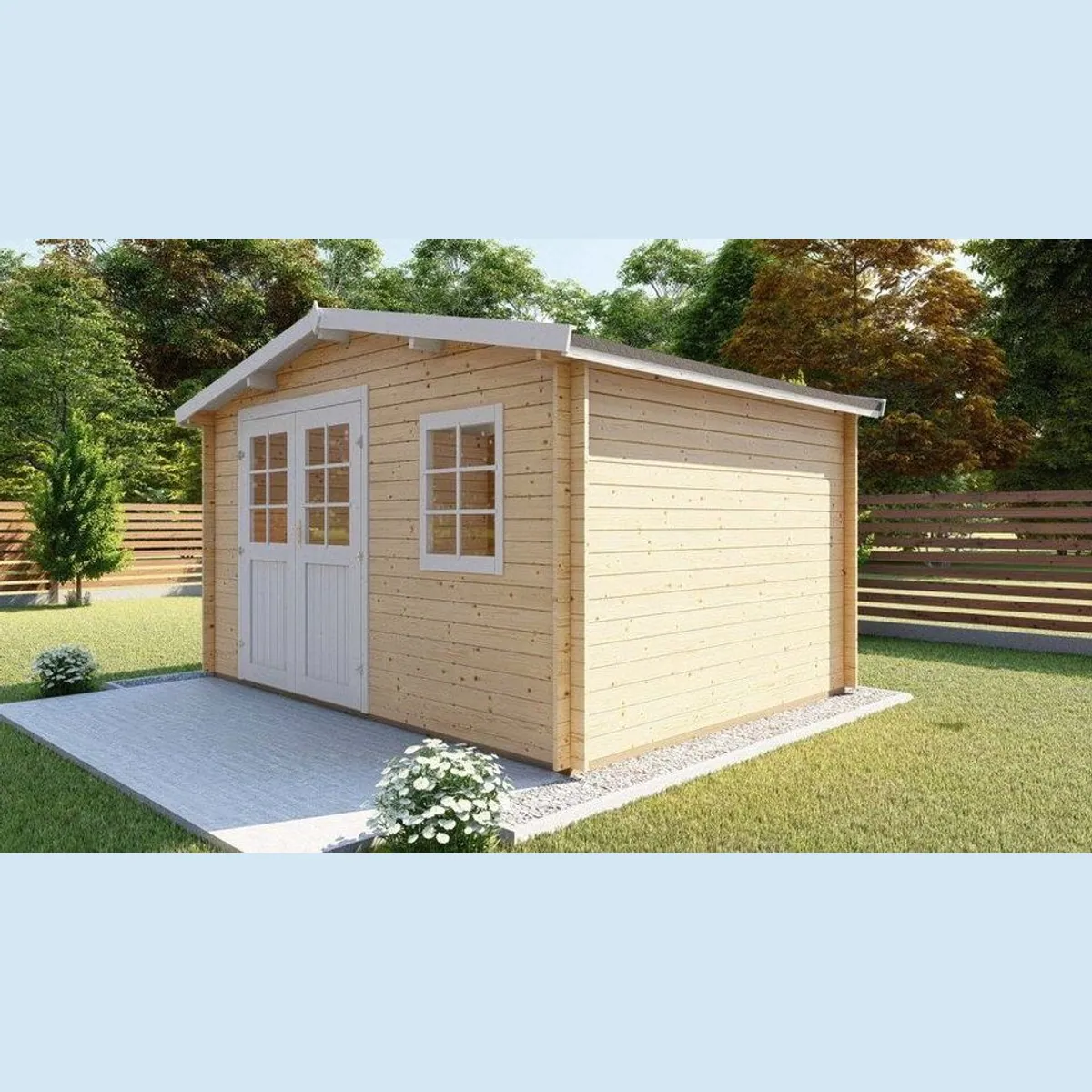 Finn Art Blockhaus Gartenhaus Schweden 18, 28 mm Wandstärke, großzügige Fläche — vielseitig einsetzbar, natürliches Raumklima 4