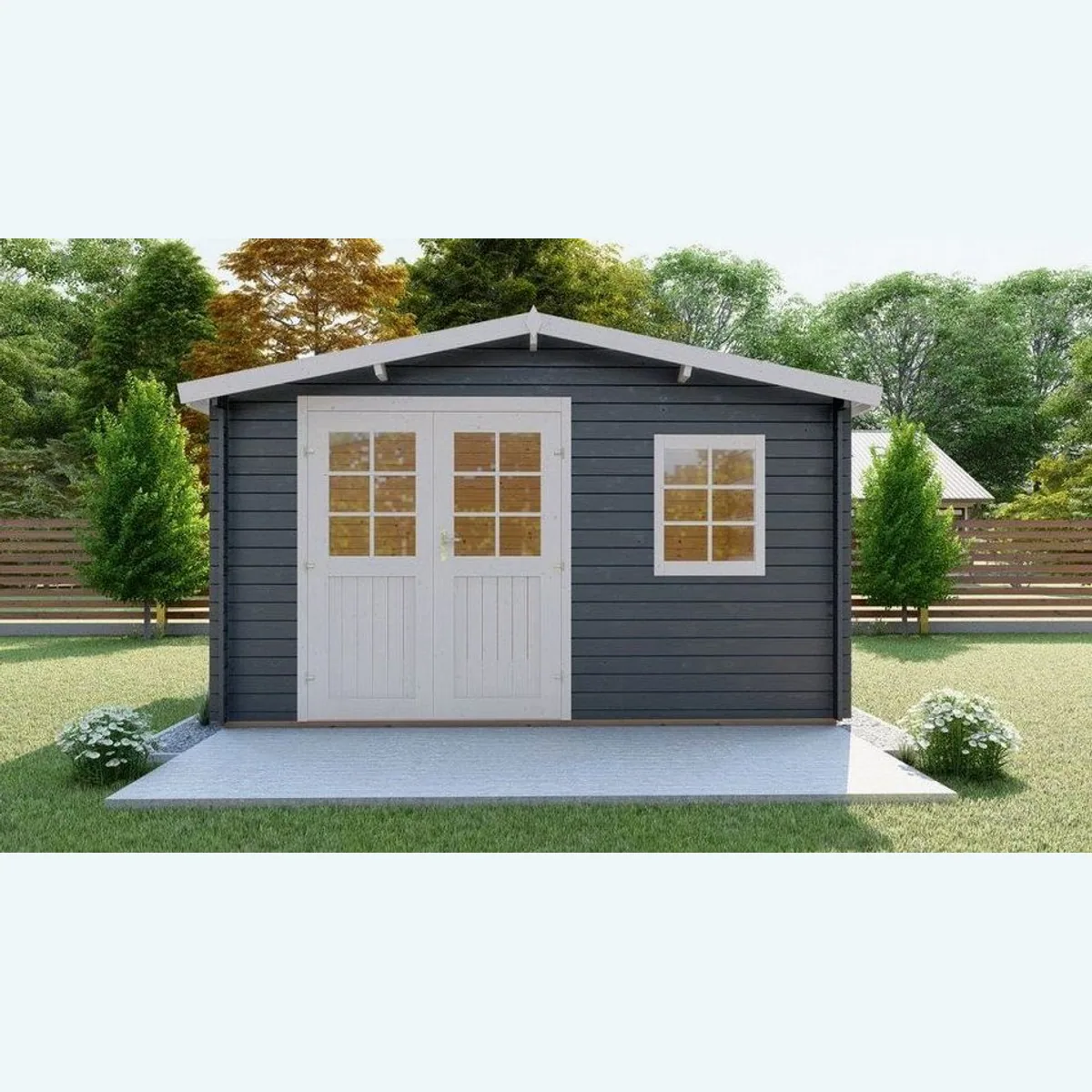 Finn Art Blockhaus Gartenhaus Schweden 18, 28 mm Wandstärke, großzügige Fläche — vielseitig einsetzbar, natürliches Raumklima 5