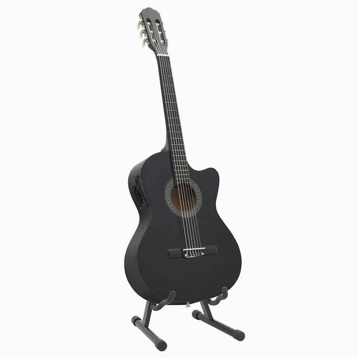 furnicato Akustikgitarre Cutaway, Massivholz, 4-Band-Equalizer, umfangreiches Zubehör 2