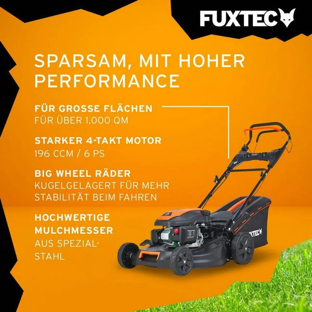 FUXTEC FX-RM5170eS Benzinrasenmäher, 50,8 cm Schnittbreite, 4in1-Funktion 3