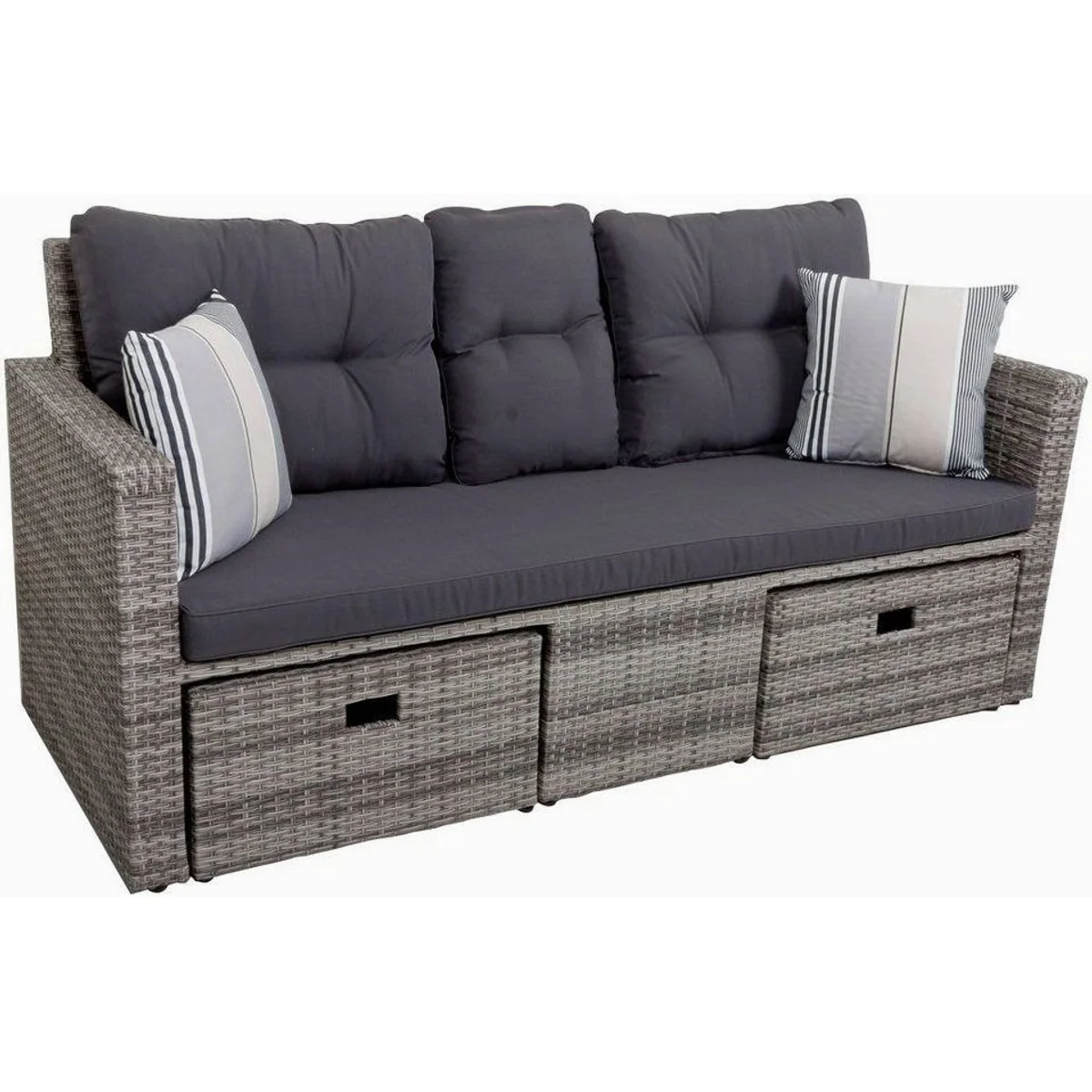 Garden Pleasure Loungesofa Valletta, elegantes Design, maximaler Komfort, praktische Mittelkonsole 3