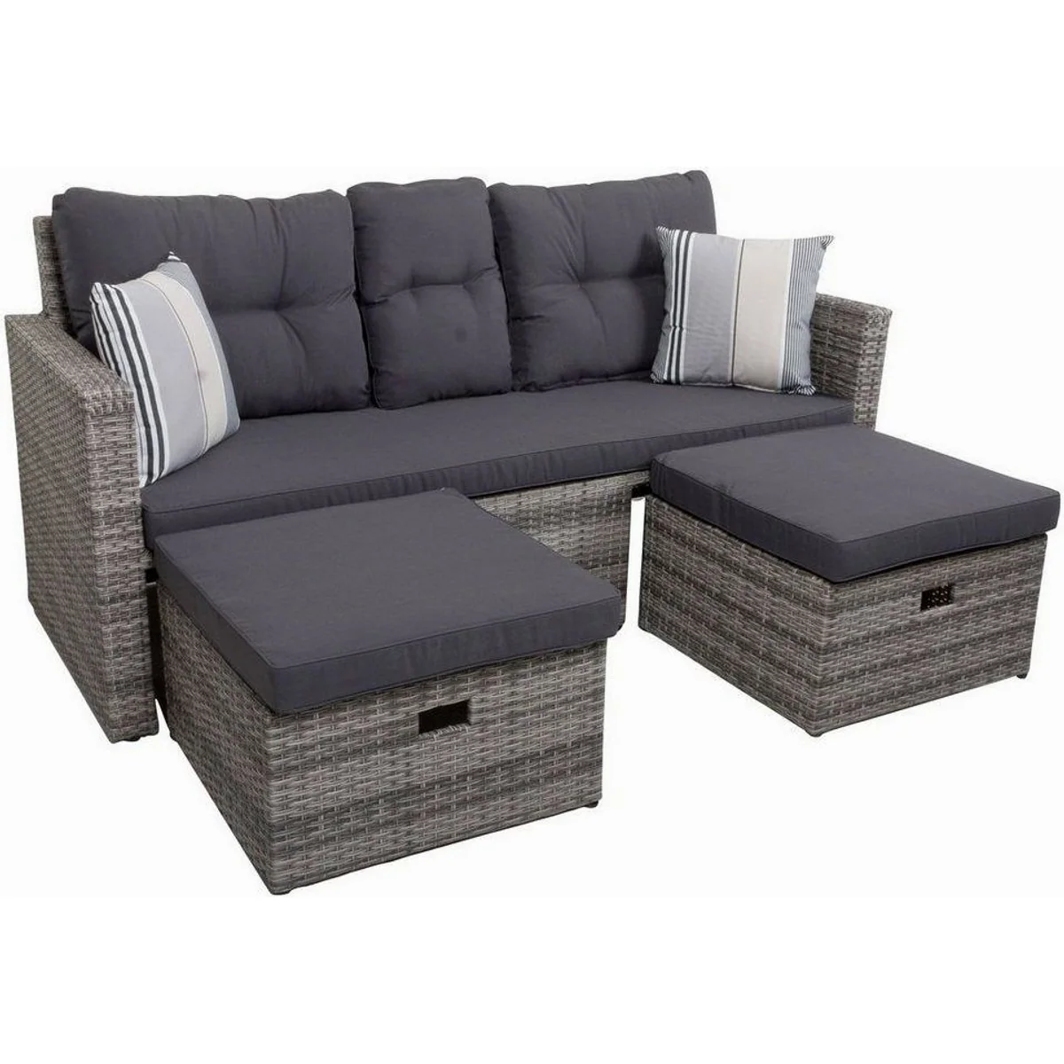 Garden Pleasure Loungesofa Valletta, elegantes Design, maximaler Komfort, praktische Mittelkonsole 4