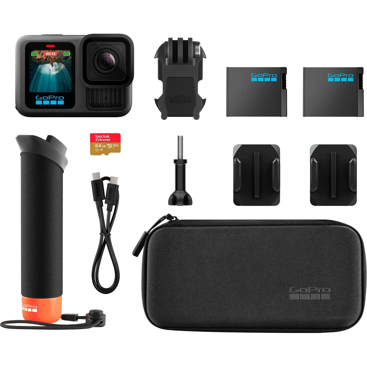 GoPro HERO13 Black, 5,3K-Videoqualität, erweiterte Zubehör-Ausstattung