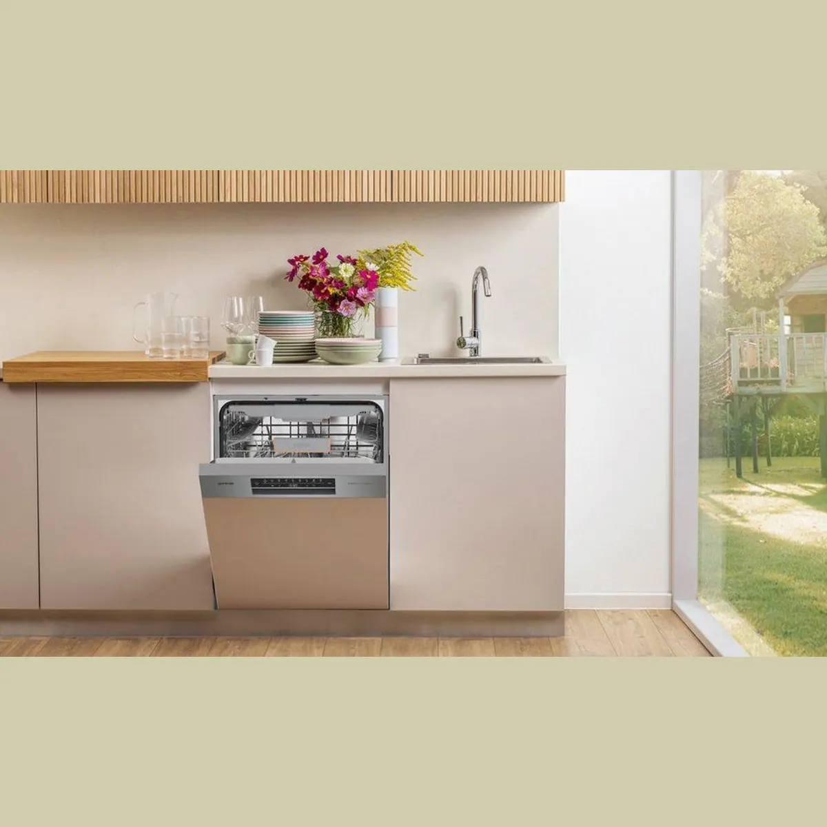 GORENJE GI663B95X teilintegrierbarer Geschirrspüler, 16 Maßgedecke, Energieeffizienzklasse B, Besteckschublade 2
