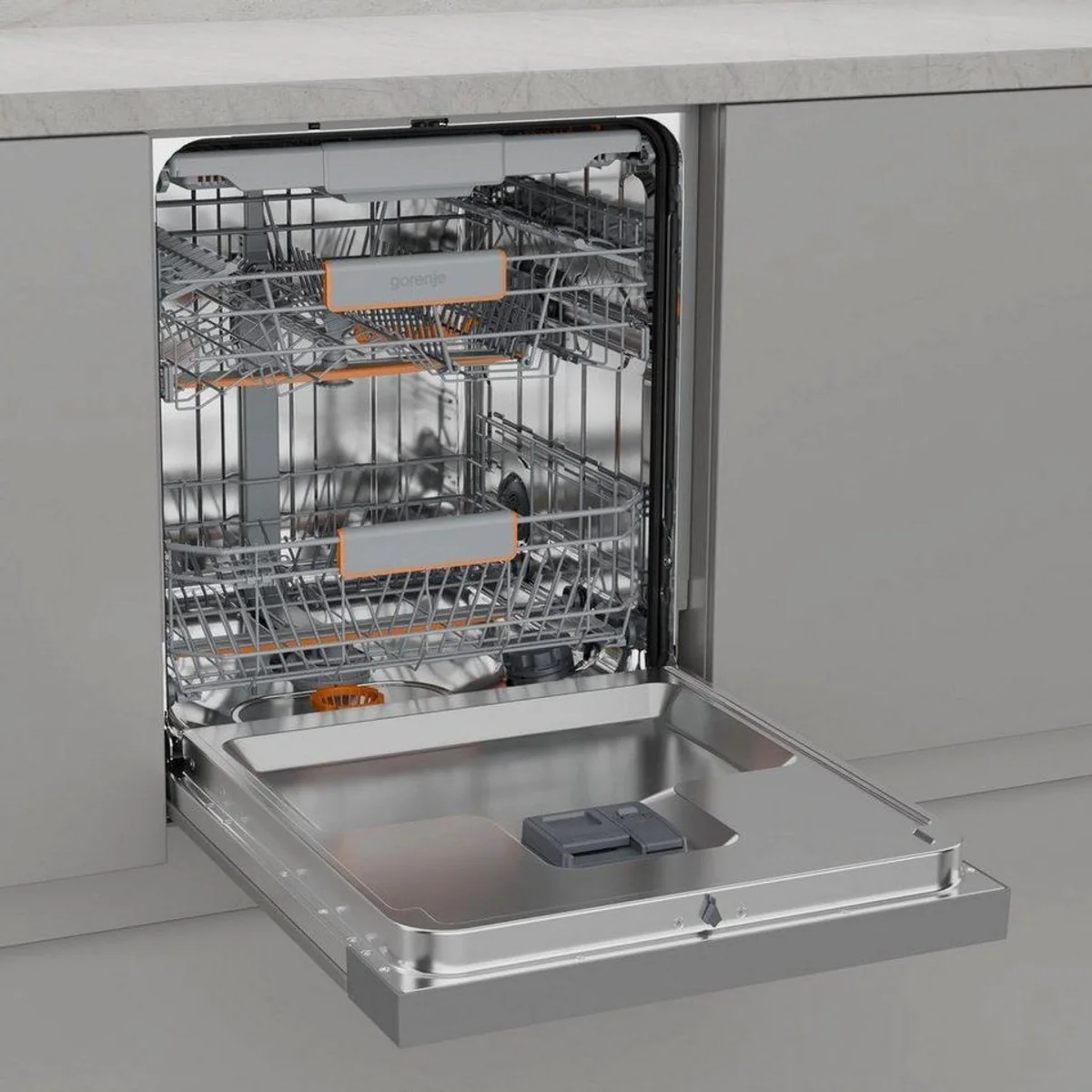 GORENJE GI663B95X teilintegrierbarer Geschirrspüler, 16 Maßgedecke, Energieeffizienzklasse B, Besteckschublade 5