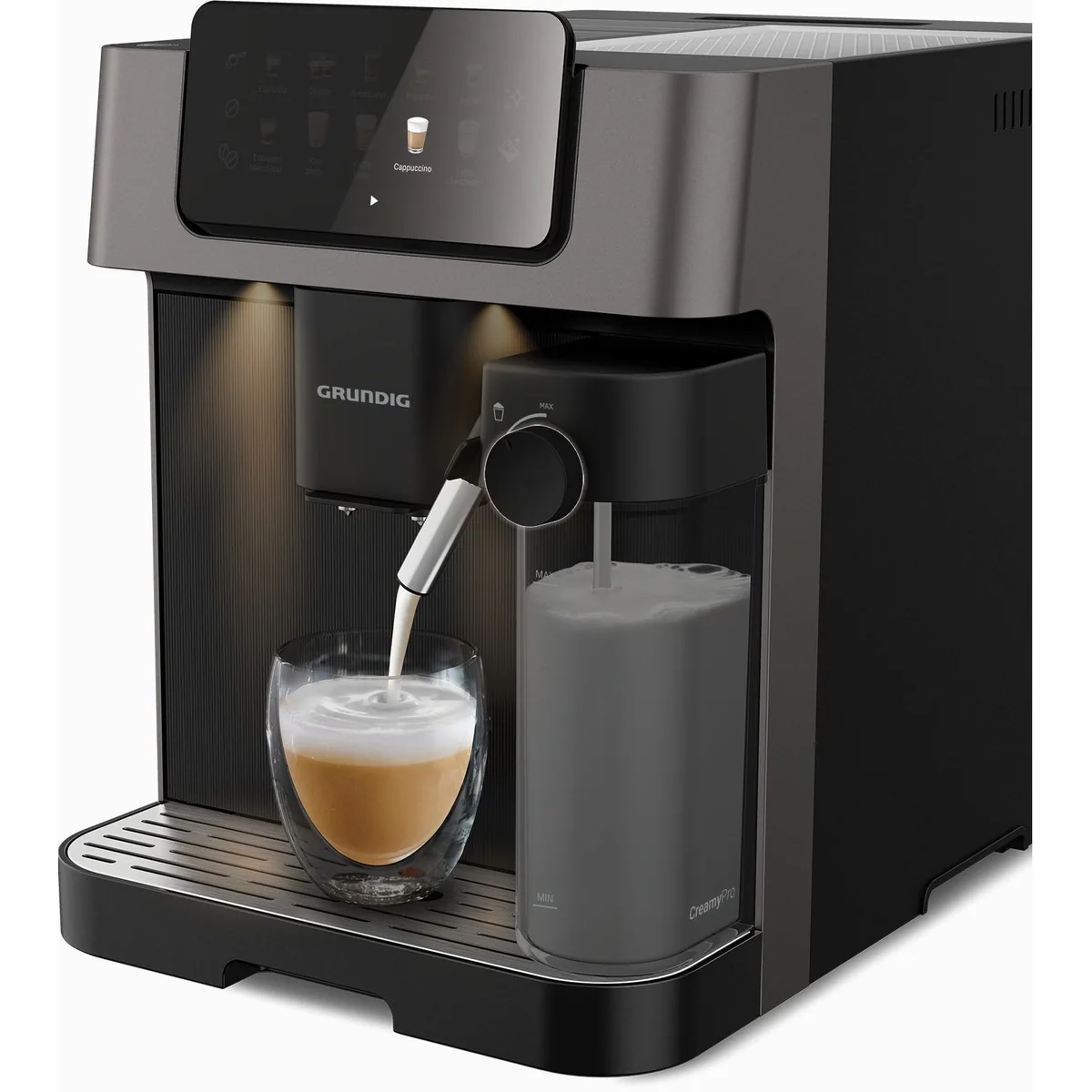 Grundig KVA 7230 Kaffeevollautomat, 19 Bar Druck, GrindPro & CreamyPro System