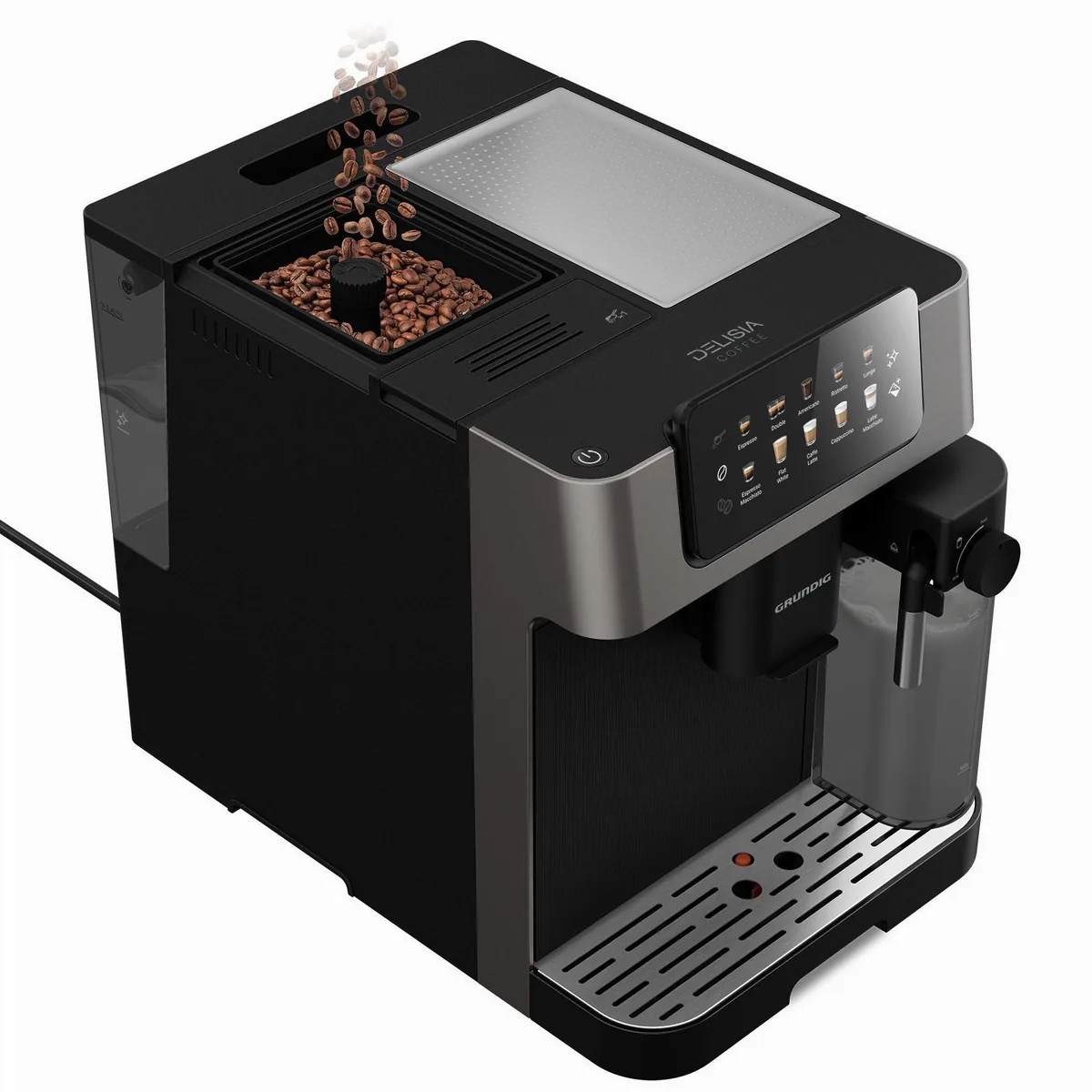 Grundig KVA 7230 Kaffeevollautomat, 19 Bar Druck, GrindPro & CreamyPro System 4