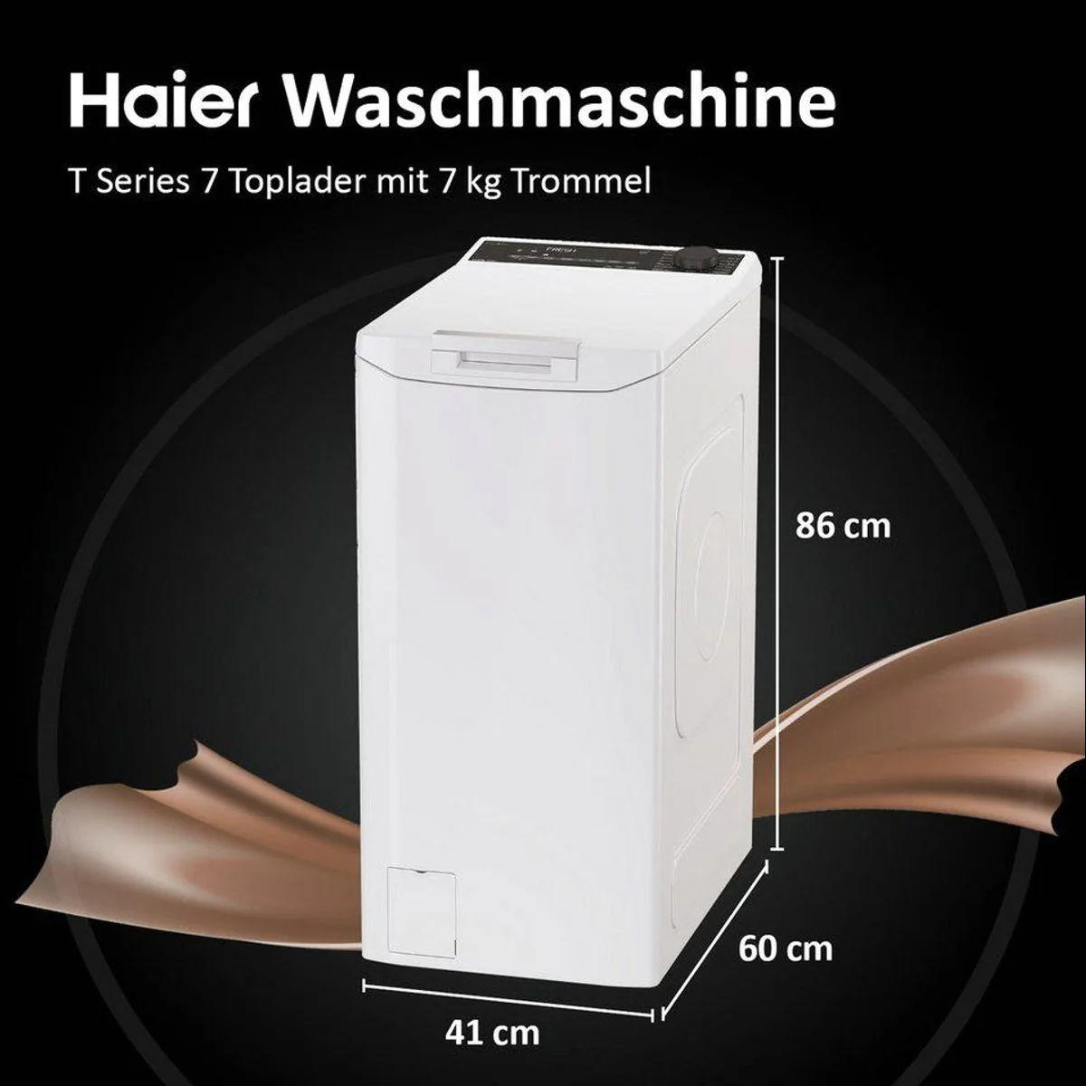 Haier THASNQ476TM5-84 Toplader-Waschmaschine, 7 kg, 1400 U/min, Wi-Fi Steuerung 2