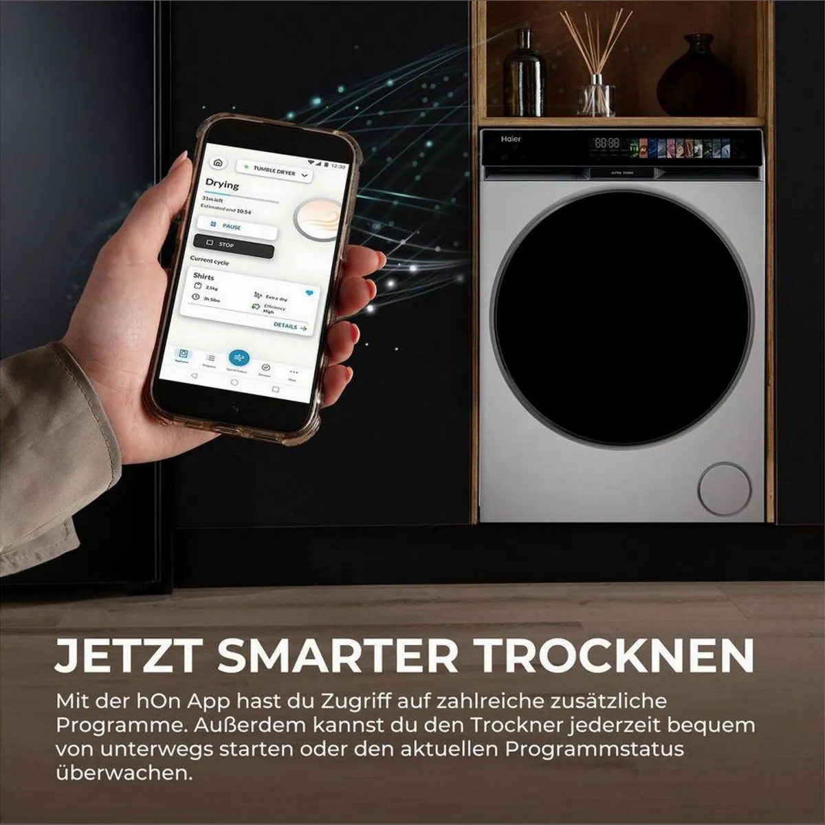 Haier HD90-A687U1 Wärmepumpentrockner, Energieeffizienz A & 9 kg Fassungsvermögen 5