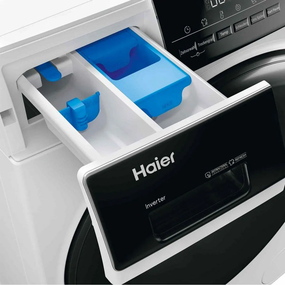 Haier HWD100-B14939 Waschtrockner, 10 kg Waschen, 6 kg Trocknen, Dampf-Funktion, Aquastop 5