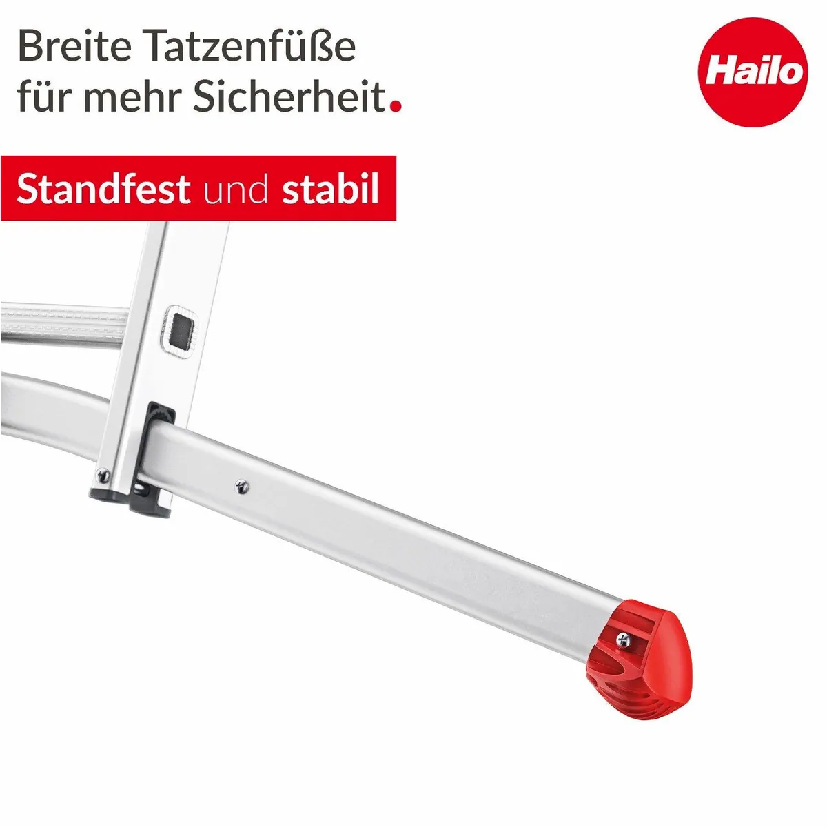 Hailo HobbyLOT Anlegeleiter, 3-teilig, Aluminium, leicht & stabil 2