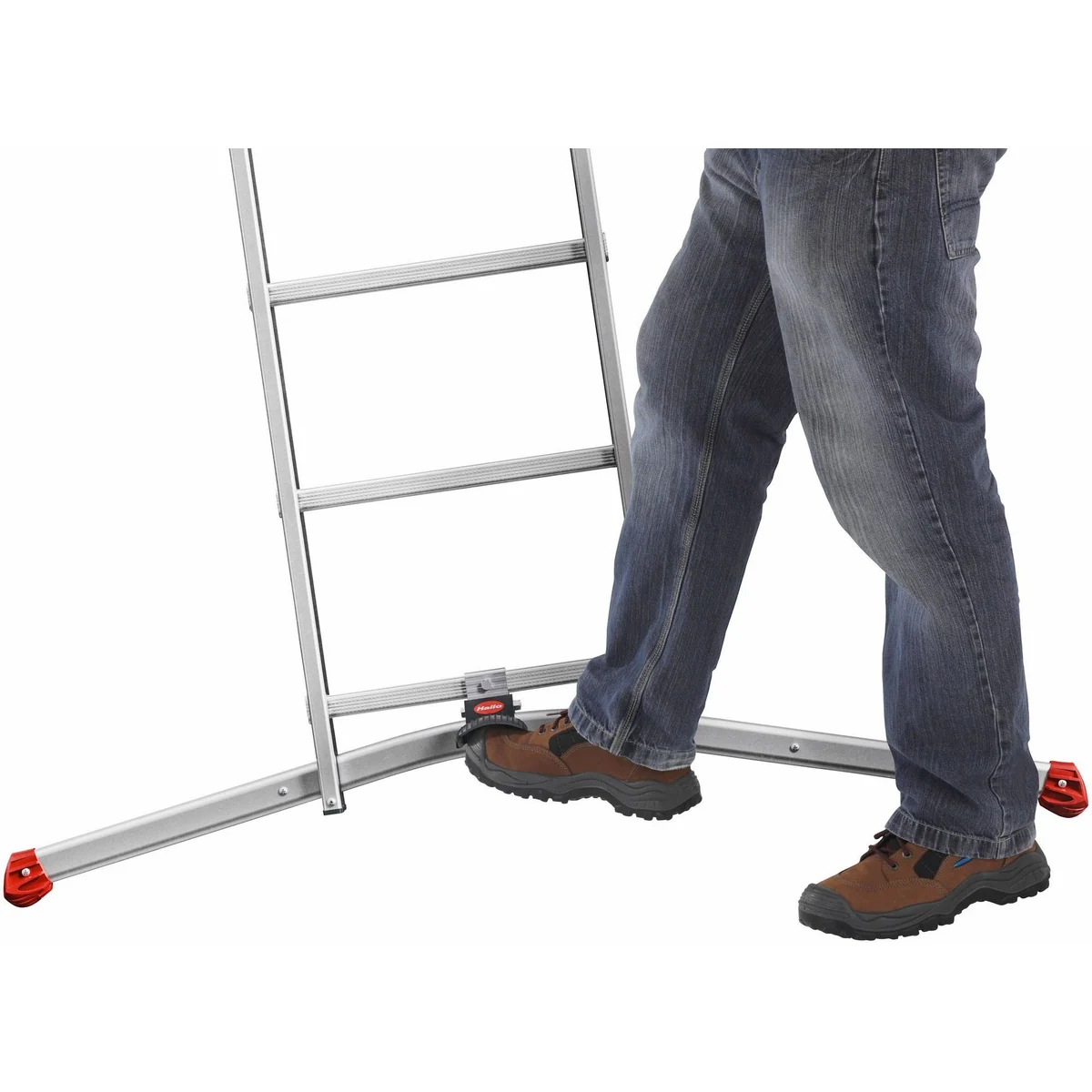 Hailo S100 ProfiLOT Vielzweckleiter, Aluminium Kombileiter 3-teilig, vielseitig einsetzbar 4