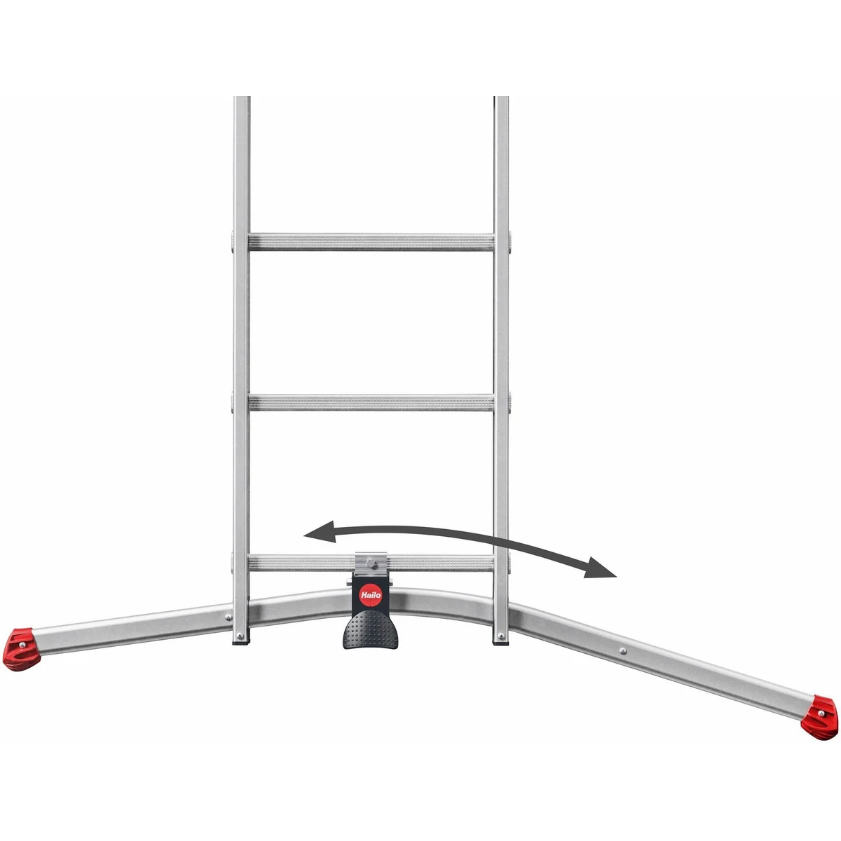 Hailo S100 ProfiLOT Vielzweckleiter, Aluminium Kombileiter 3-teilig, vielseitig einsetzbar 5