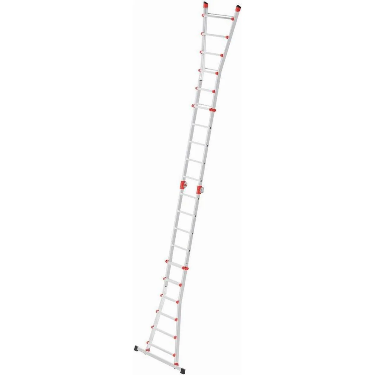 Hailo Vielzweckleiter M80, Aluminium, 4x3 Sprossen, variabel und sicher 2