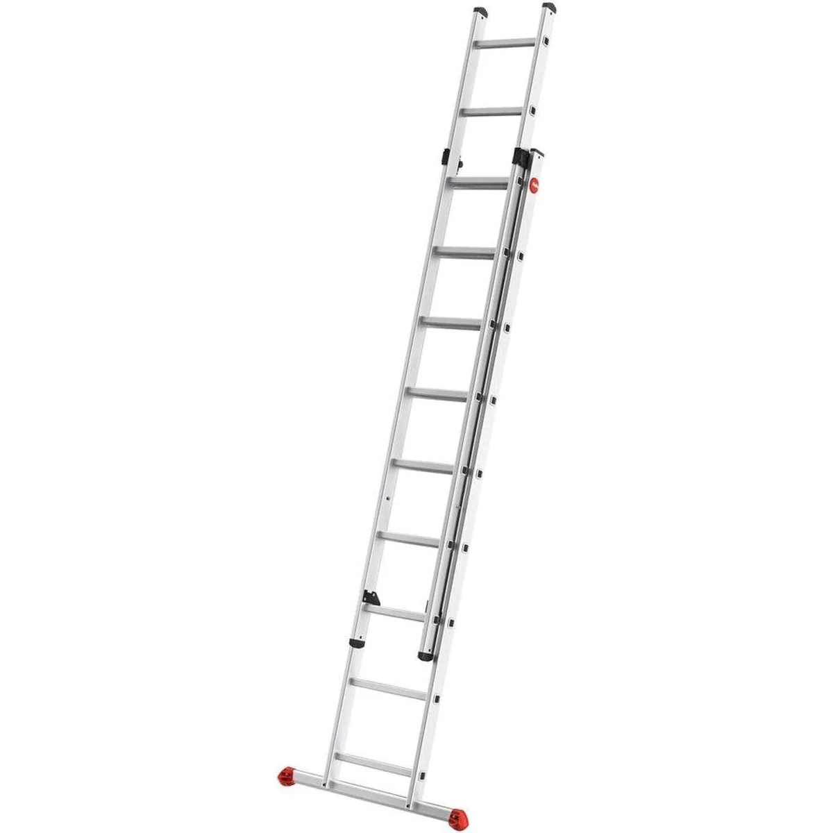 Hailo S80 ProfiStep duo, hochwertige Aluminium-Schiebeleiter 2-teilig mit 18 Sprossen 4