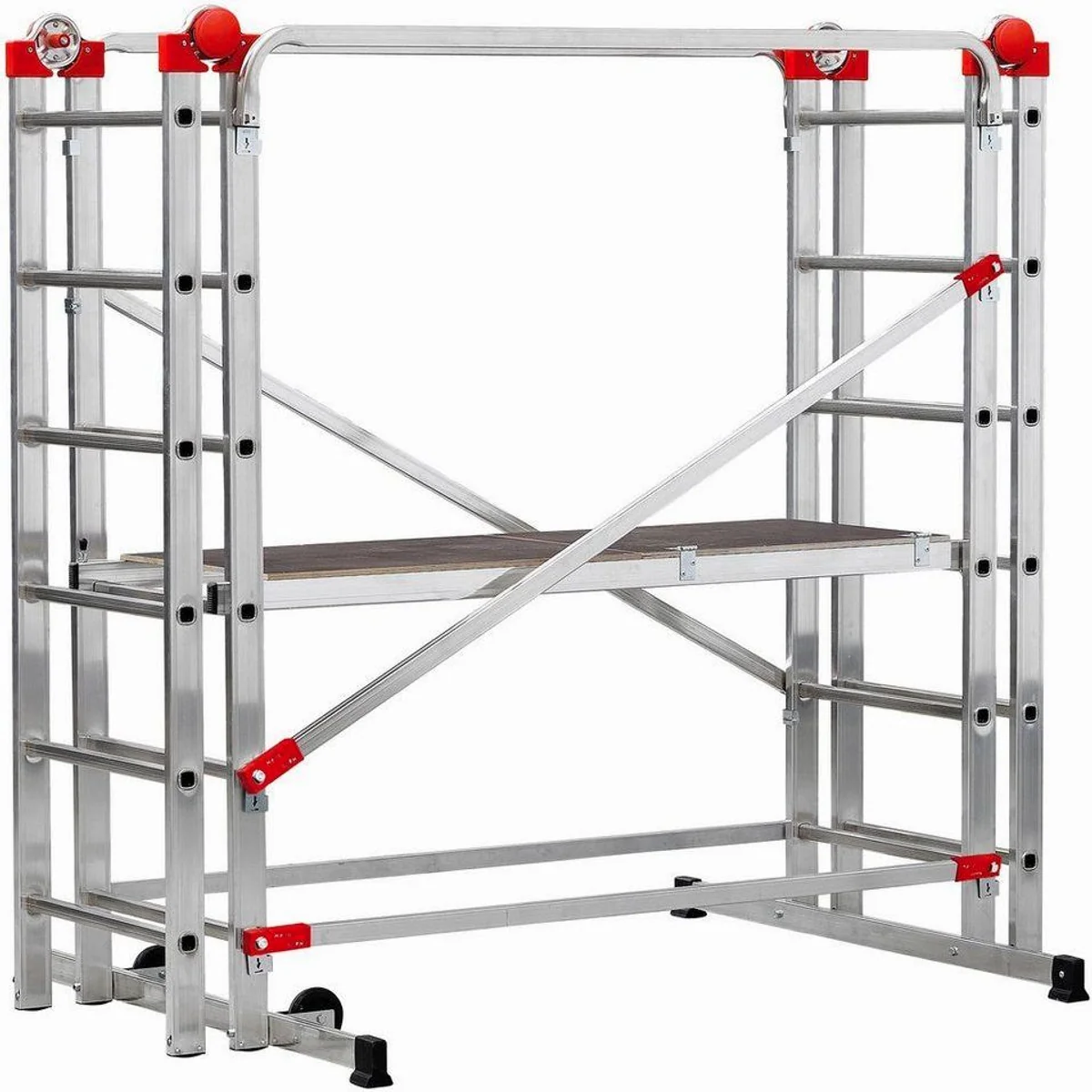 Hailo G60 Vielzweckleiter, Aluminium-Multifunktionsgerüst mit 2x12 Sprossen 2