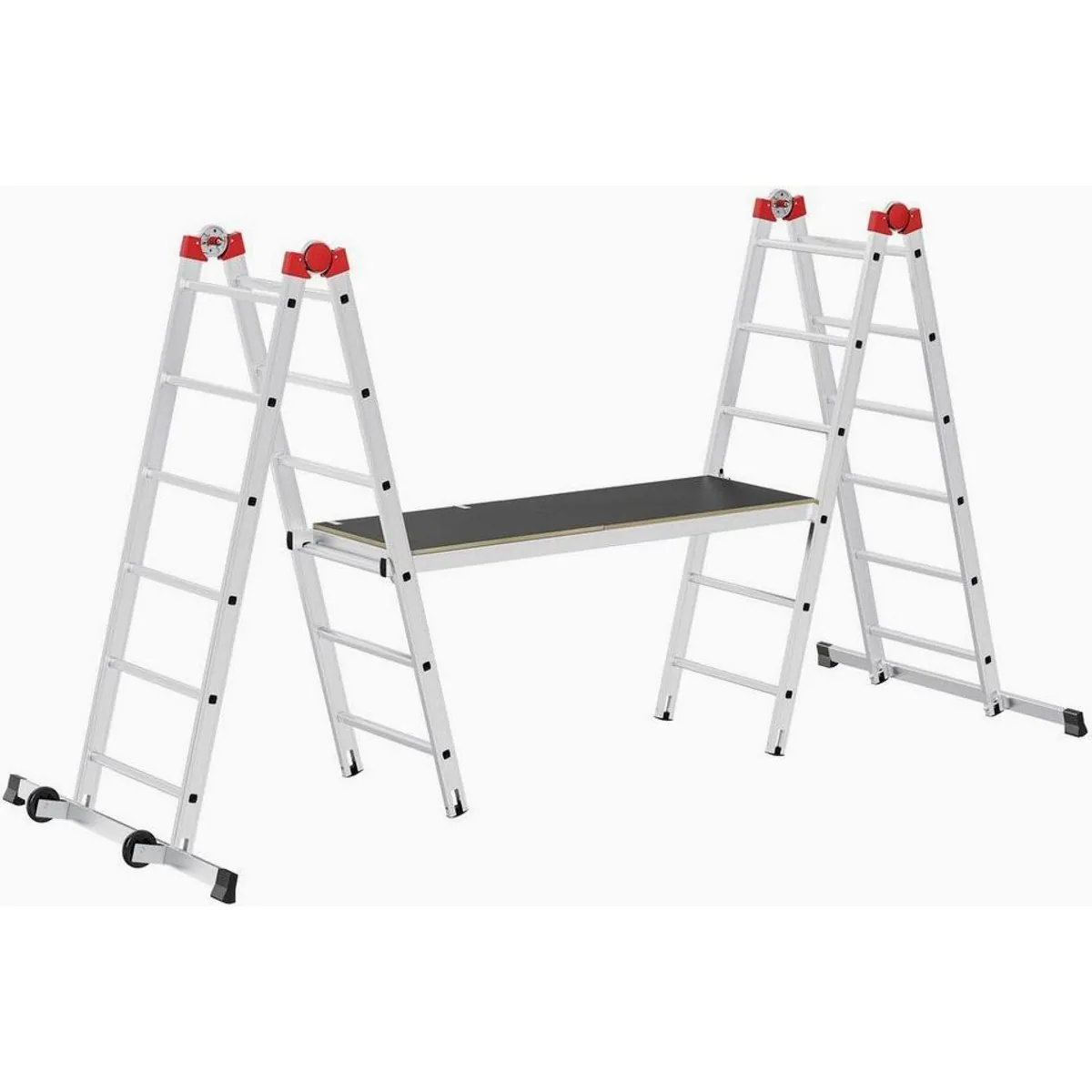 Hailo G60 Vielzweckleiter, Aluminium-Multifunktionsgerüst mit 2x12 Sprossen 3
