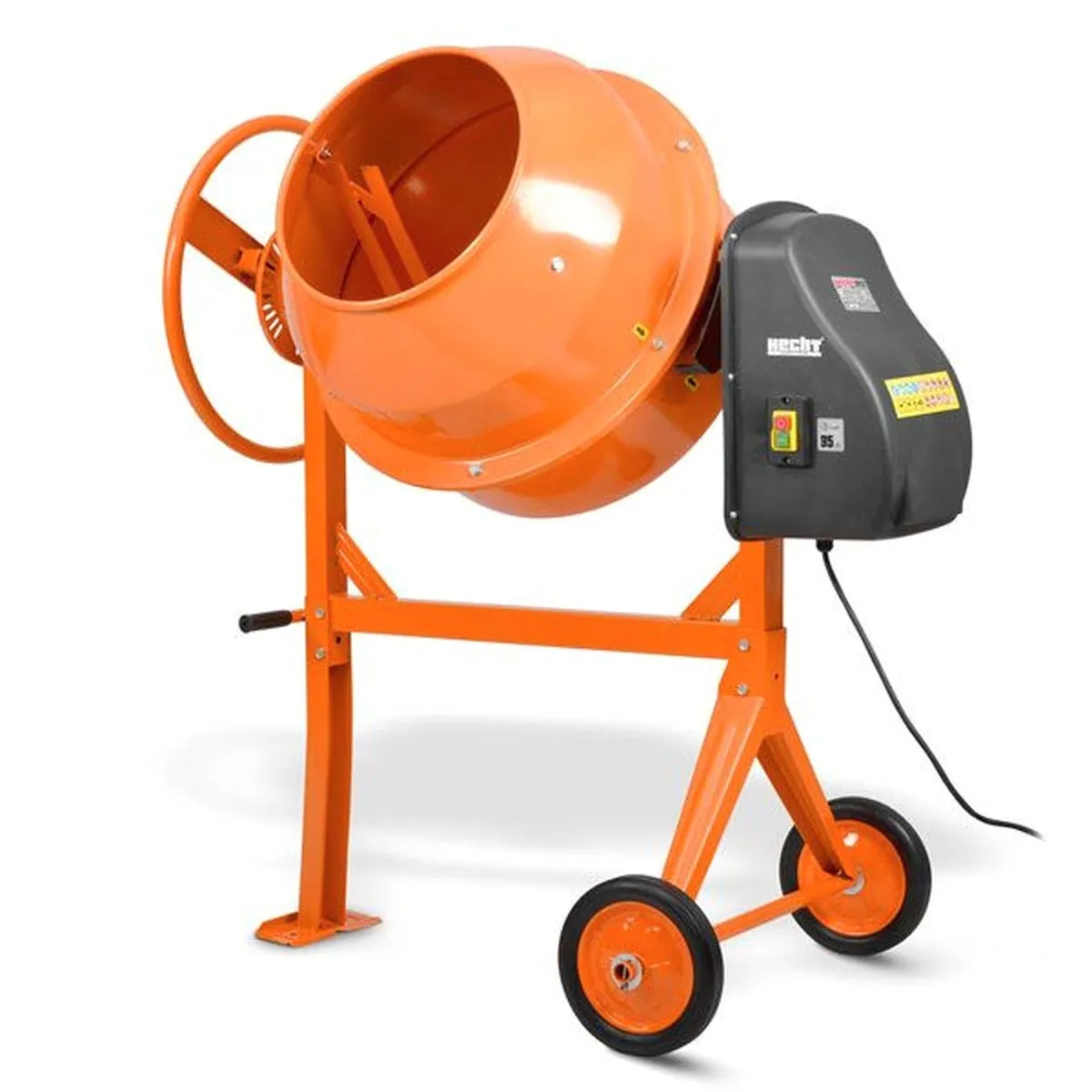Hecht Betonmischer 120 L, leistungsstarker Gusseisen-Mischer mit 550 Watt