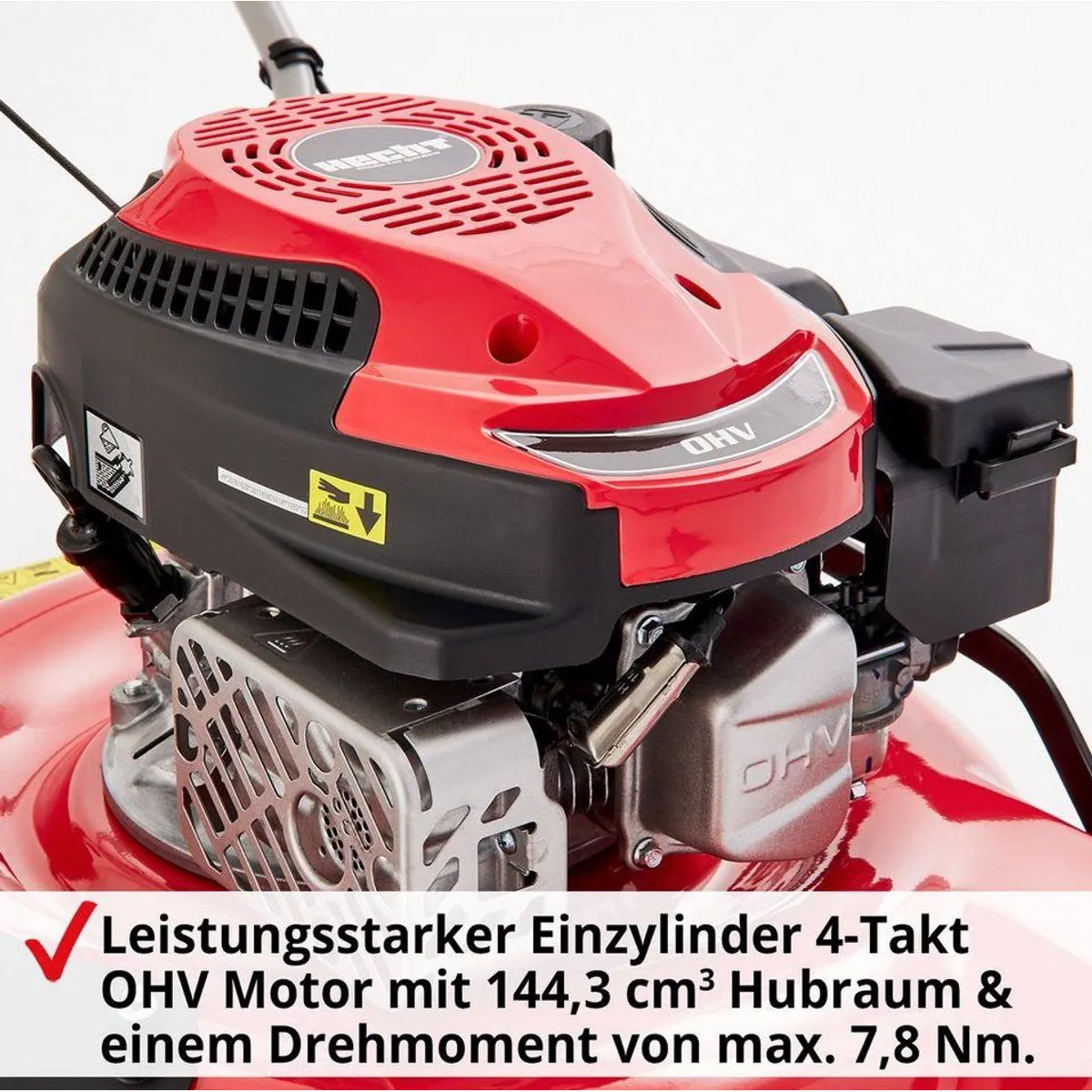 Hecht Benzinrasenmäher 5511, 51 cm Schnittbreite, leistungsstarker 4-Takt Motor, robustes Stahlgehäuse 4