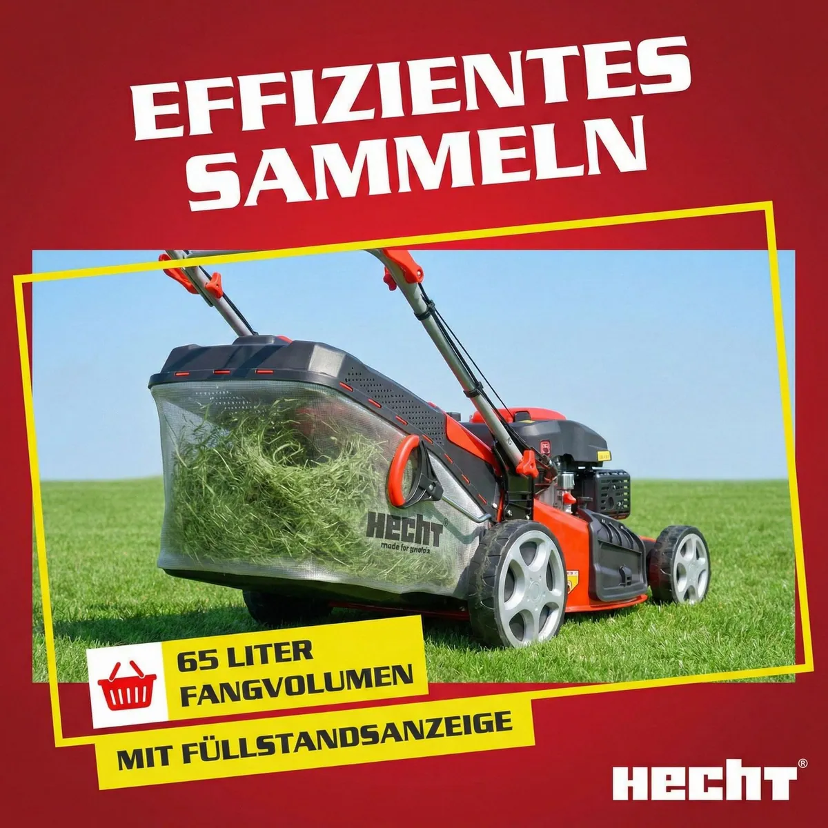 Hecht 551 SXE Benzinrasenmäher, 51 cm Schnittbreite, Elektrostart & Radantrieb 3