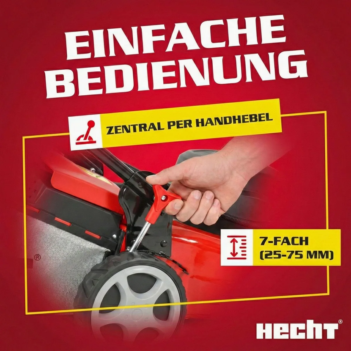 Hecht 551 SXE Benzinrasenmäher, 51 cm Schnittbreite, Elektrostart & Radantrieb 4
