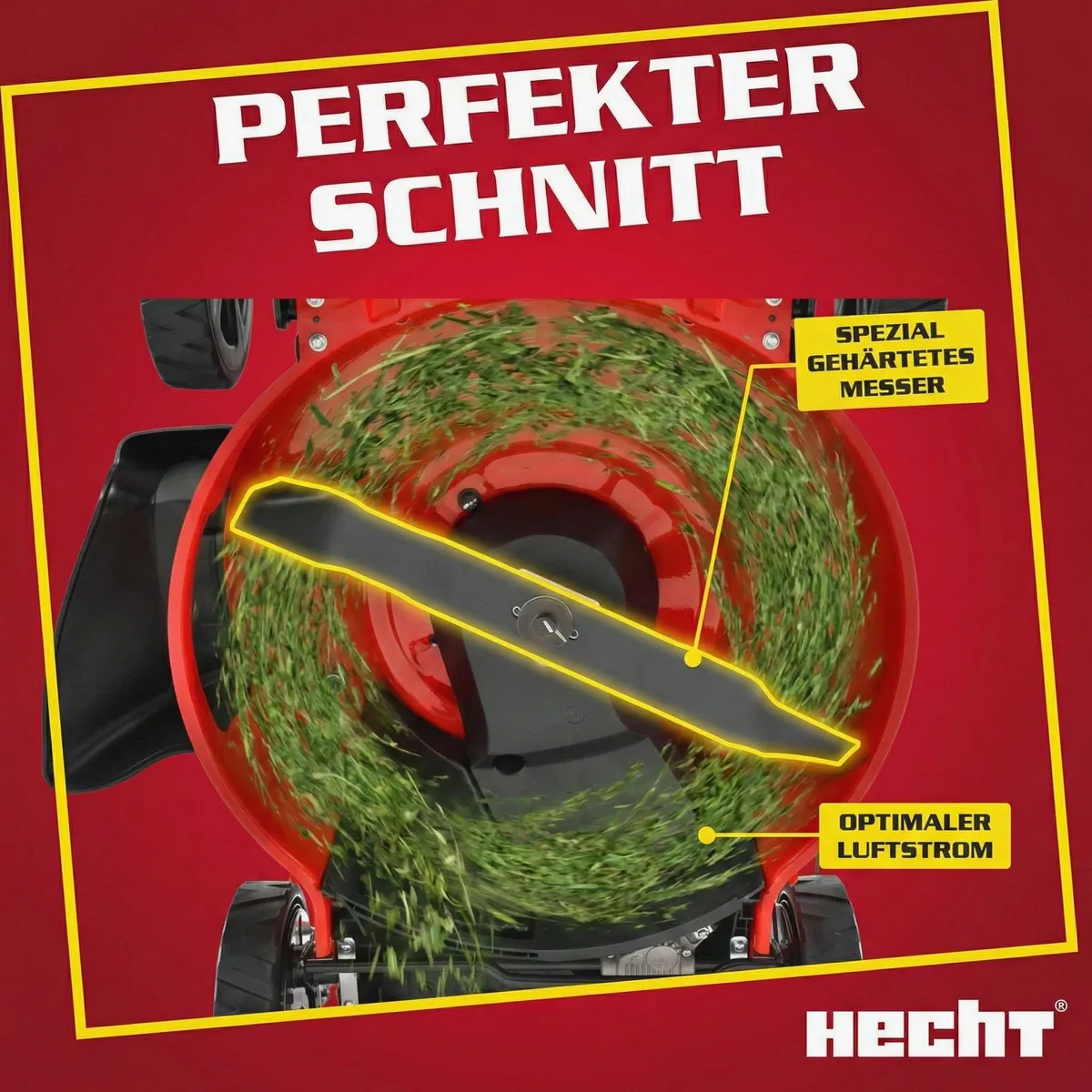 Hecht 554 SX Benzin-Rasenmäher, 5-in-1 Funktion, 53 cm Schnittbreite, 6 PS 5