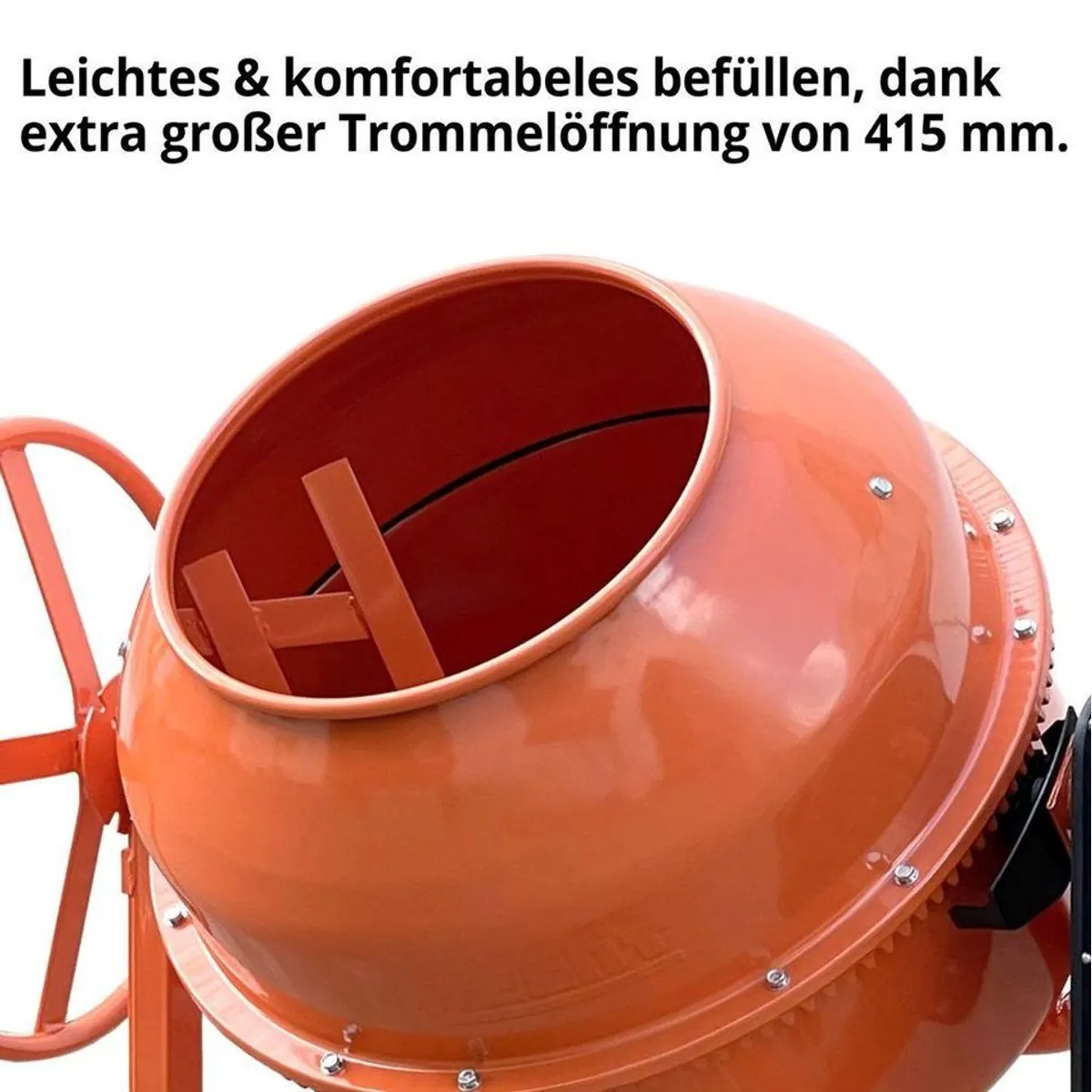 Hecht 2223 Betonmischer, 1100W, 200L Volumen, robuste Stahlkonstruktion 5