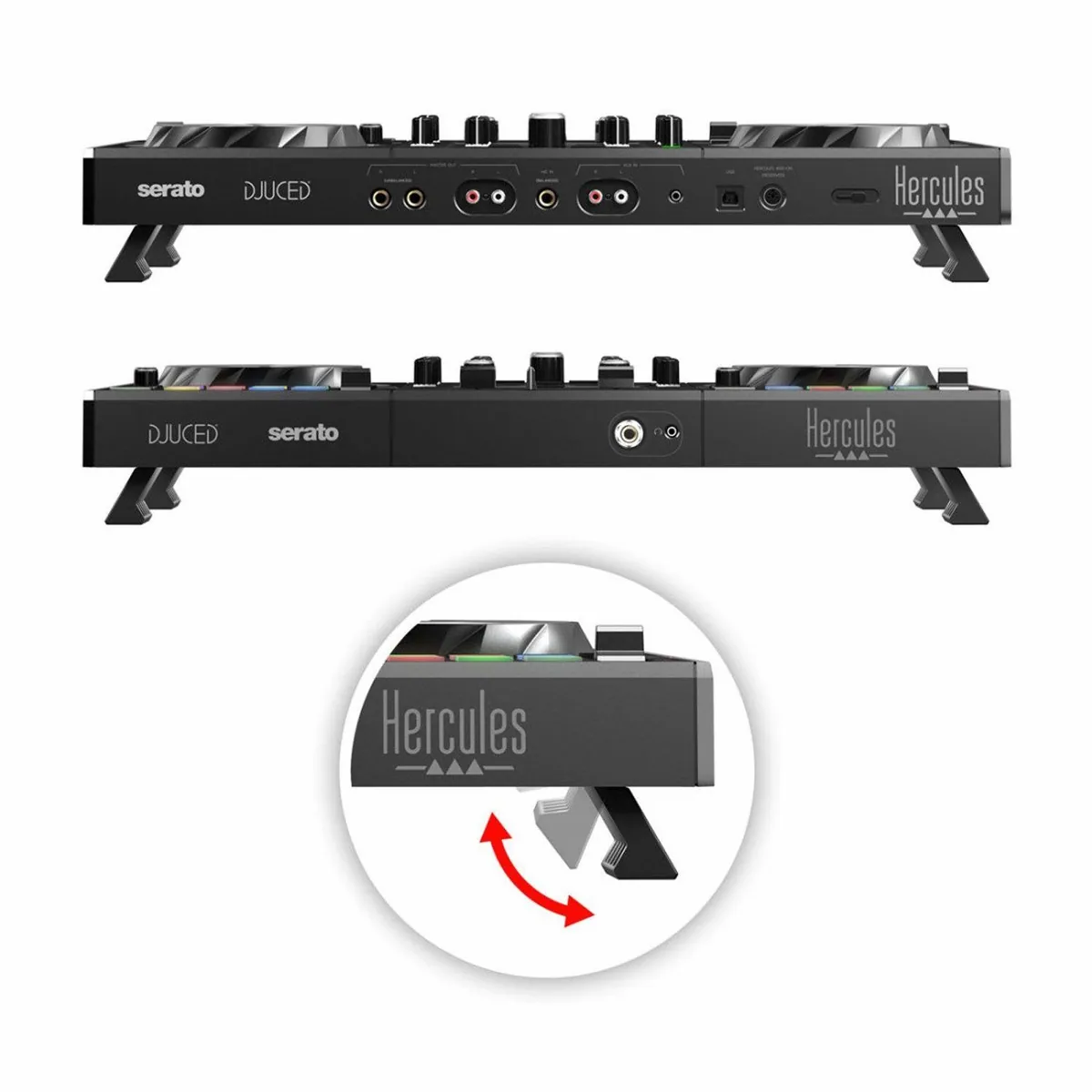 HERCULES Inpulse 500 DJ Controller, 2-Deck USB, 16 RGB Pads, Beatmatching Feature 4