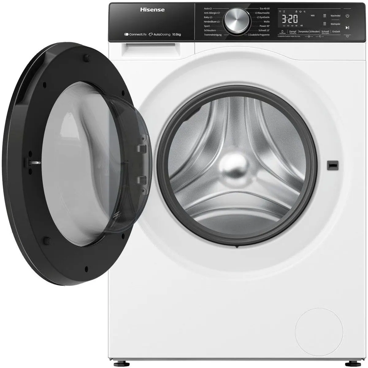 Hisense WF5S1045BW Waschmaschine, 10,5 kg, 1400 U/min, AutoDosing 3