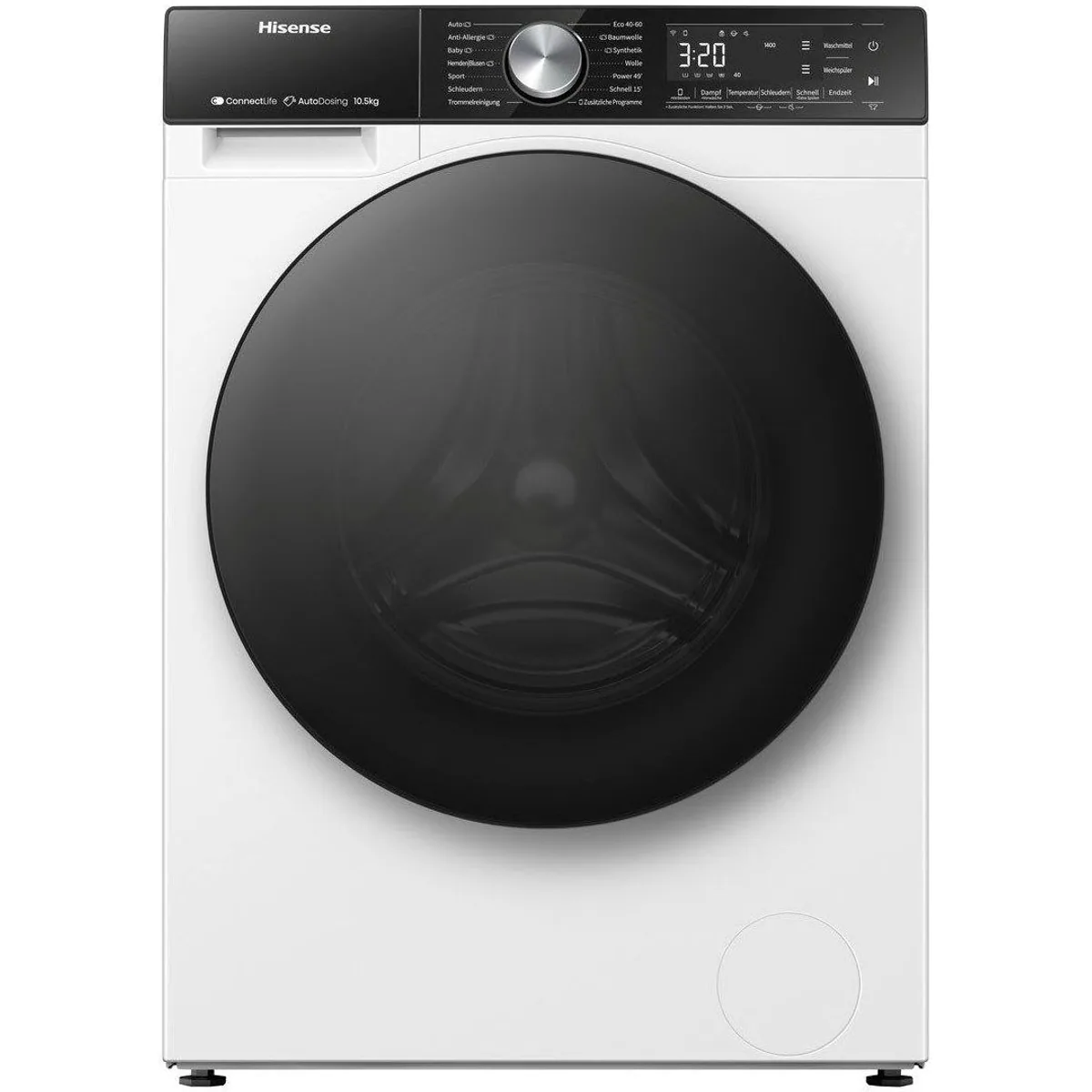 Hisense WF5S1045BW Waschmaschine, 10,5 kg, 1400 U/min, AutoDosing 4