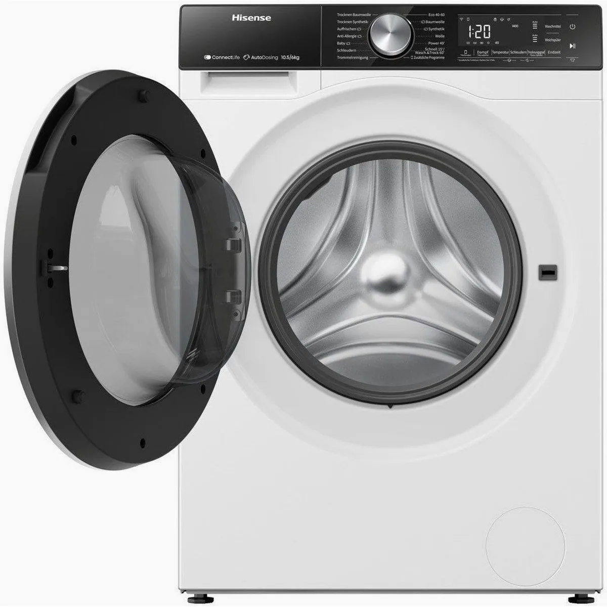 Hisense WD5S1045BW Waschtrockner, 10,5 kg Waschen, 6 kg Trocknen, Invertermotor 2