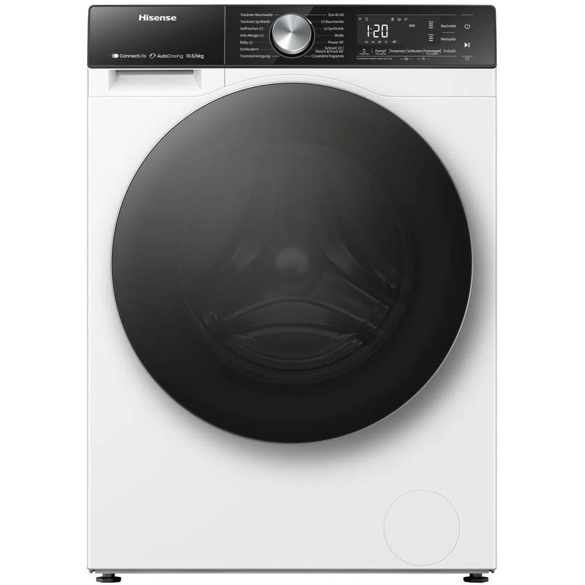 Hisense WD5S1045BW Waschtrockner, 10,5 kg Waschen, 6 kg Trocknen, Invertermotor 3