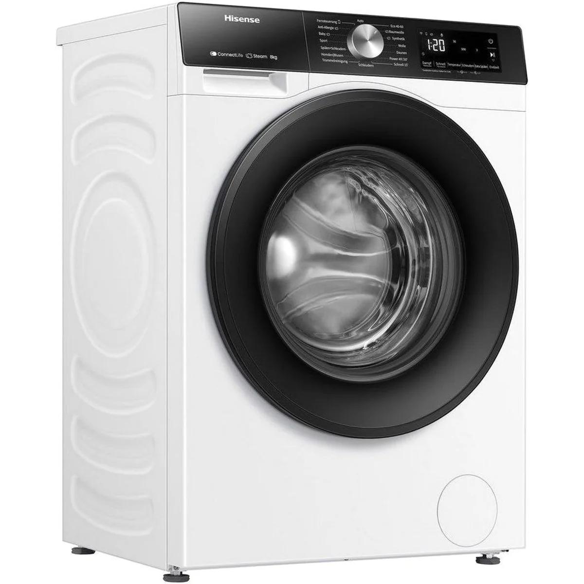 Hisense WF3S8043BW3 Waschmaschine, 8 kg Kapazität, 1400 U/min, Wifi-ConnectLife