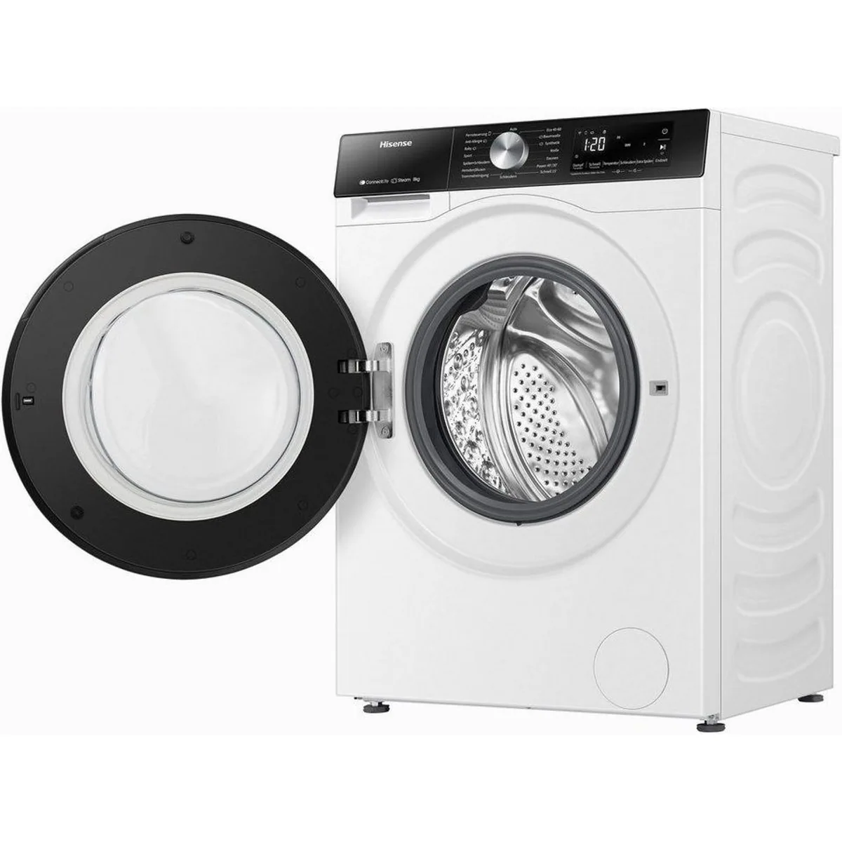 Hisense WF3S8043BW3 Waschmaschine, 8 kg Kapazität, 1400 U/min, Wifi-ConnectLife 4
