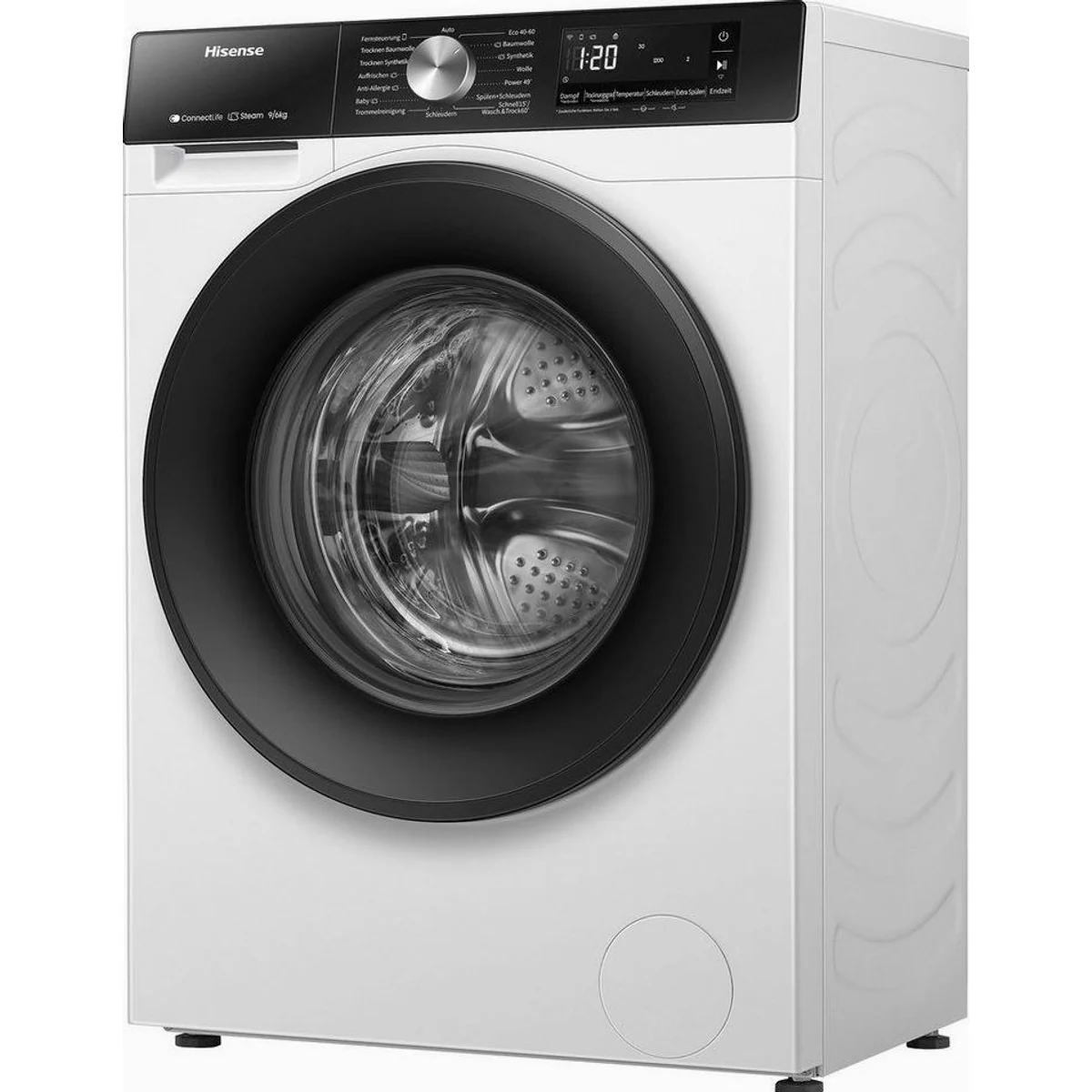 Hisense WD3S9043BW3 Waschtrockner, 9 kg Waschen, 6 kg Trocknen, 1400 U/min — Schnelles Waschen & Trocknen 4