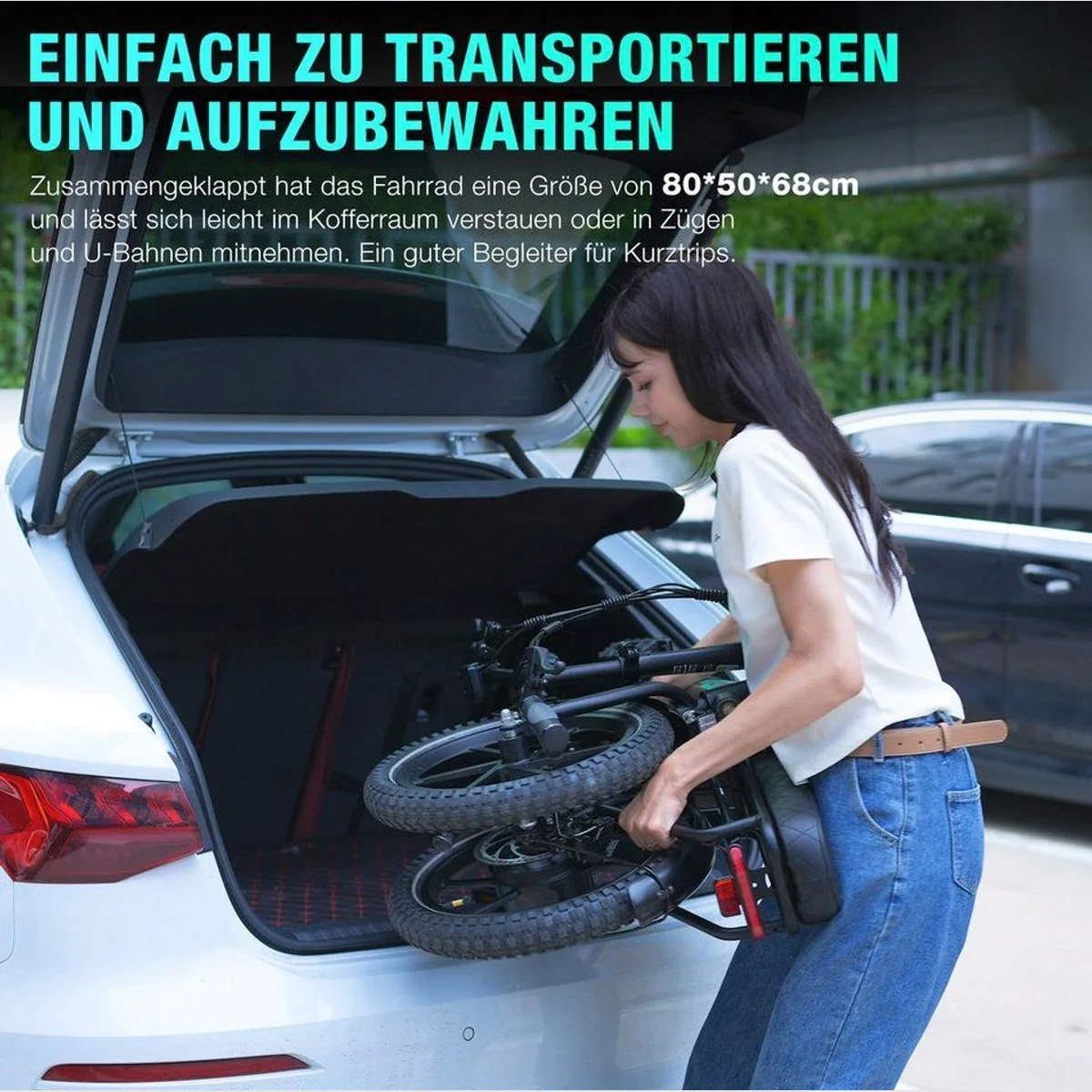 HITWAY E-Bike BK5 Klapprad, herausnehmbarer 468Wh Akku, kompakt faltbar für Stadt und Pendeln 3