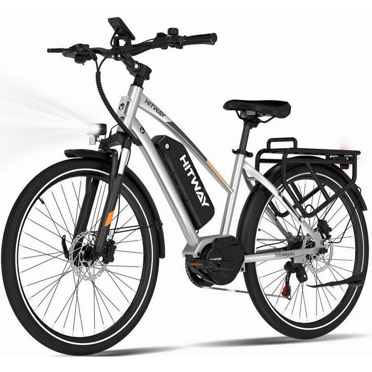 HITWAY E-Bike Trekkingrad, 250 W Mittelmotor, Reichweite bis 180 km