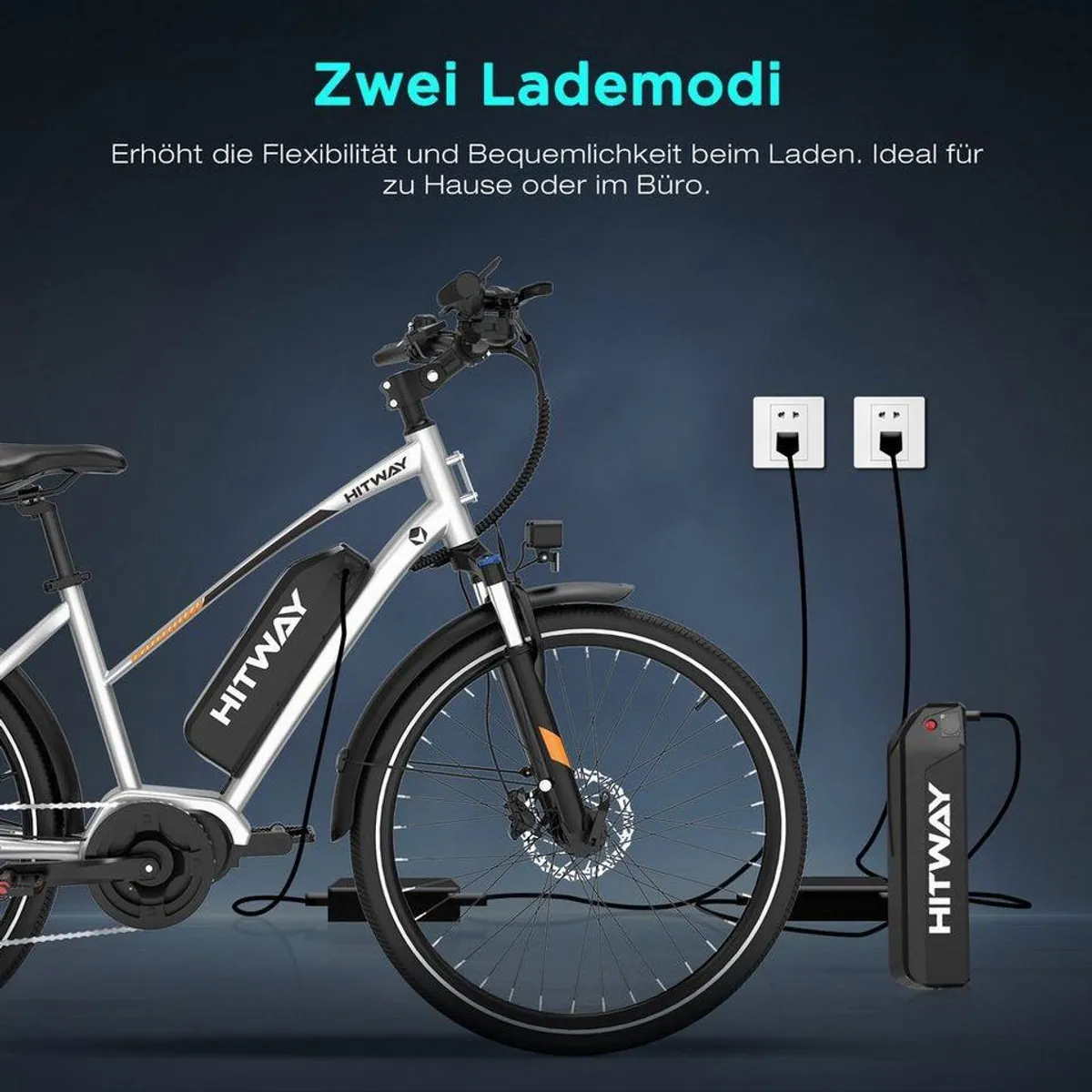 HITWAY E-Bike Trekkingrad, 250 W Mittelmotor, Reichweite bis 180 km 5