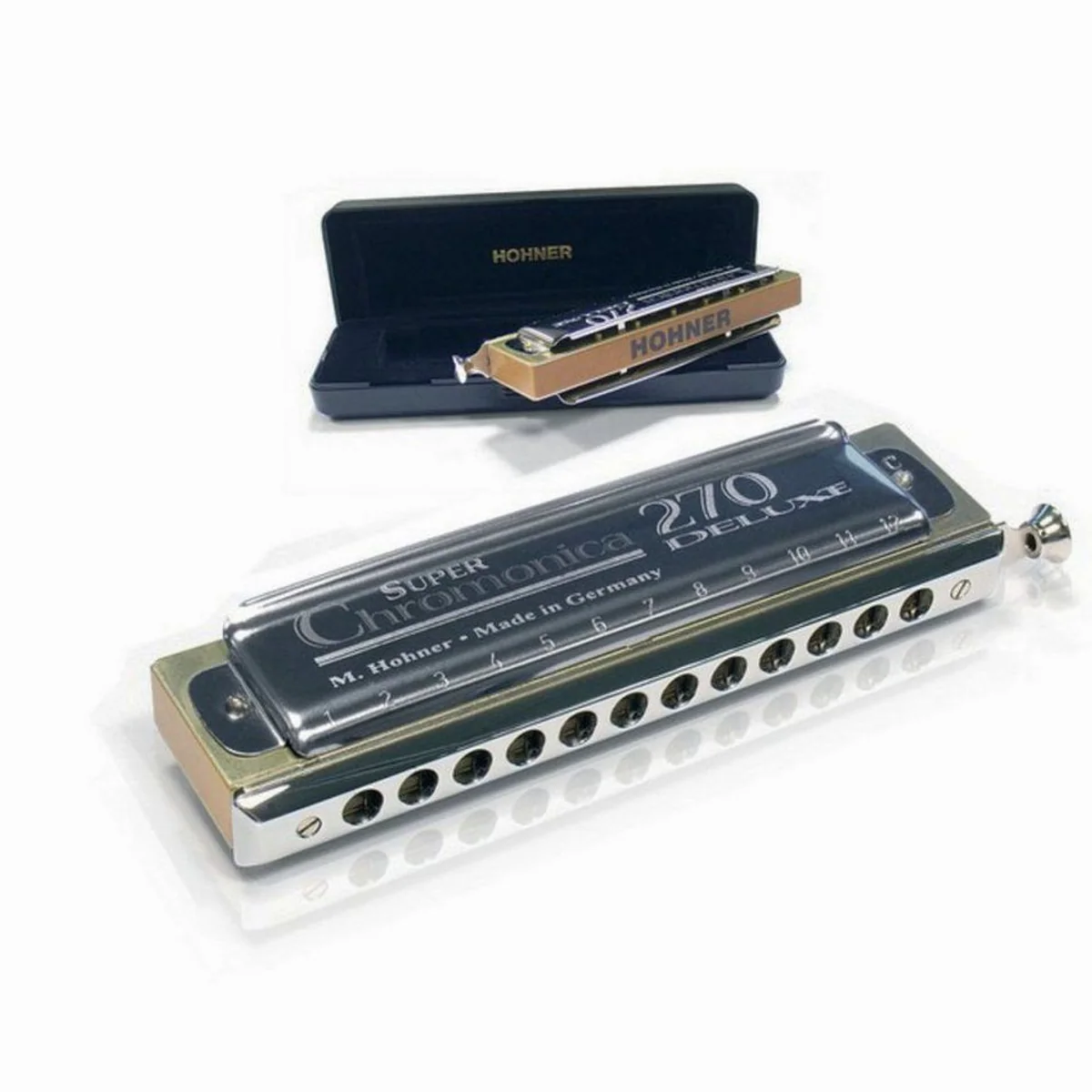Hohner Chromonica Deluxe 270/48, 48 Stimmzungen, Messing-Stimmplatte, Birnbaum-Kanzellenkörper 3