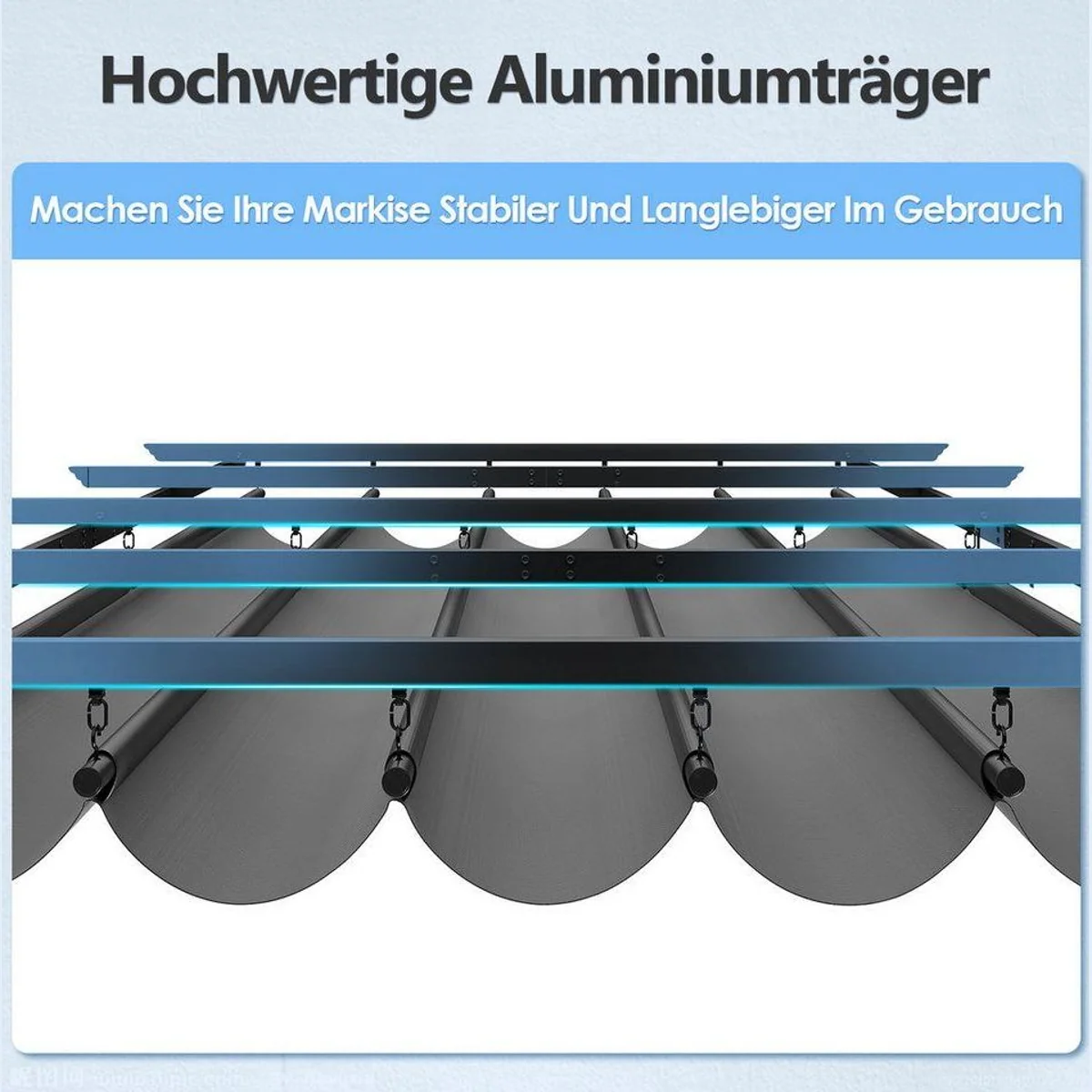 HOMALL Pavillon 3x3m/3x4m, wetterfester Aluminiumrahmen, flexible Markise, stabile Konstruktion 5