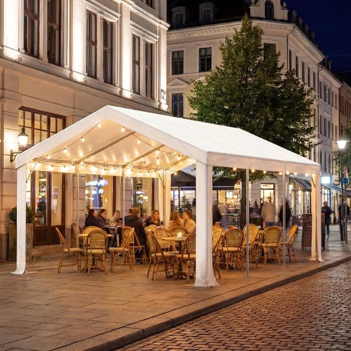 HOMALL Pavillon Partyzelt, wasserdichtes Polyester-Dach, stabiler Stahlrahmen — ideal für Garten und Events 5